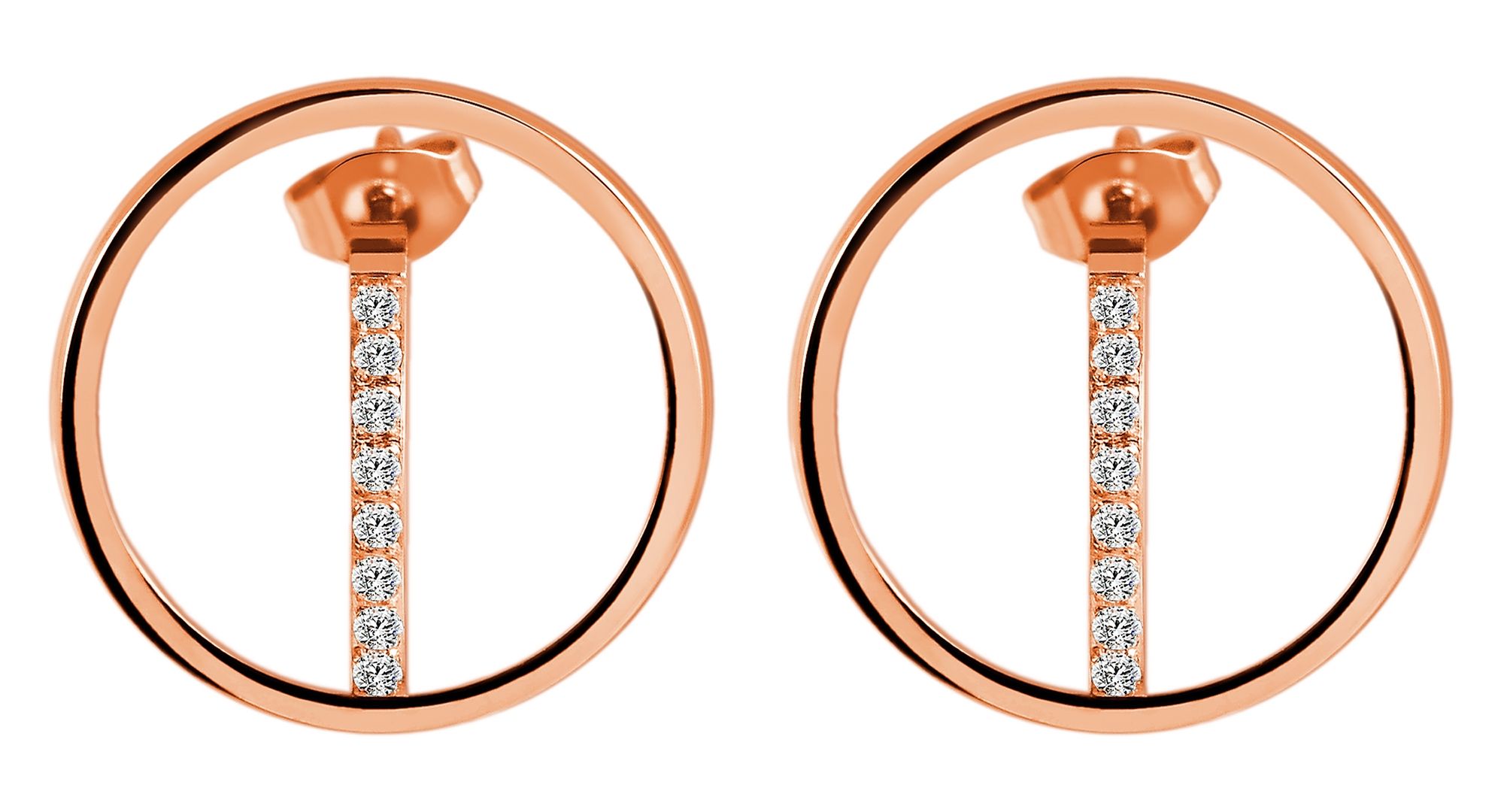 Adelia´s Paar Ohrhänger "Ohrringe – Ohrstecker aus Edelstahl mit Strass Steinchen" Ideal als Geschenk für besondere Anlässe