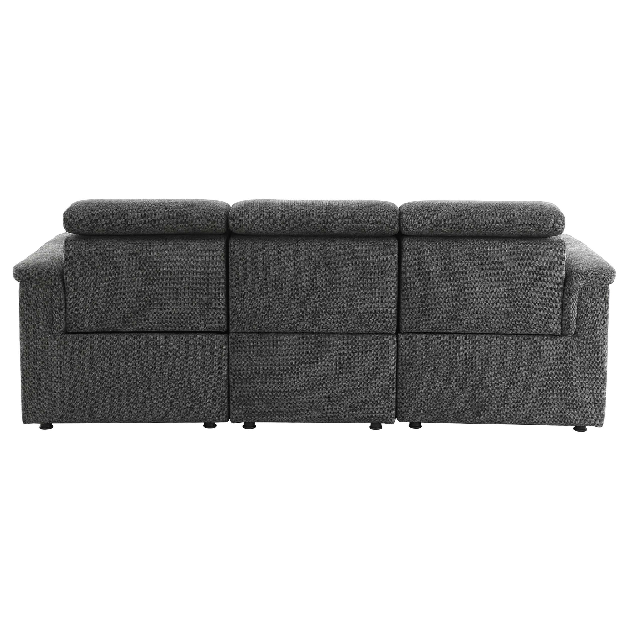 OTTO home 3-Sitzer »LUND NEW Struktur (219cm), man./elektr. Relaxfunktion in 2 Sitzen« USB-A/C bei elektrischer Variante und Kopfteilverstellung