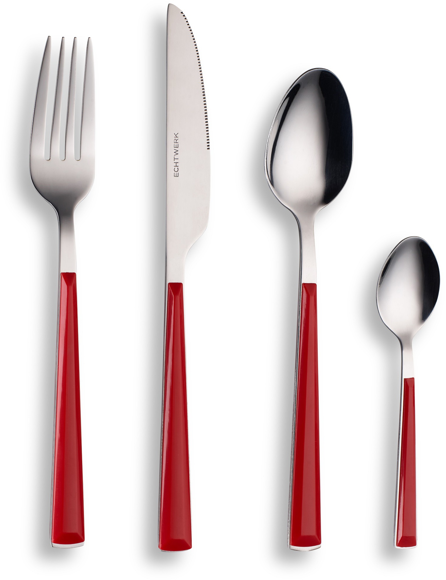 ECHTWERK Besteck-Set »Basic«, (Set, 16 tlg.), Camping/Picknickbesteck, Kunststoffgriffe