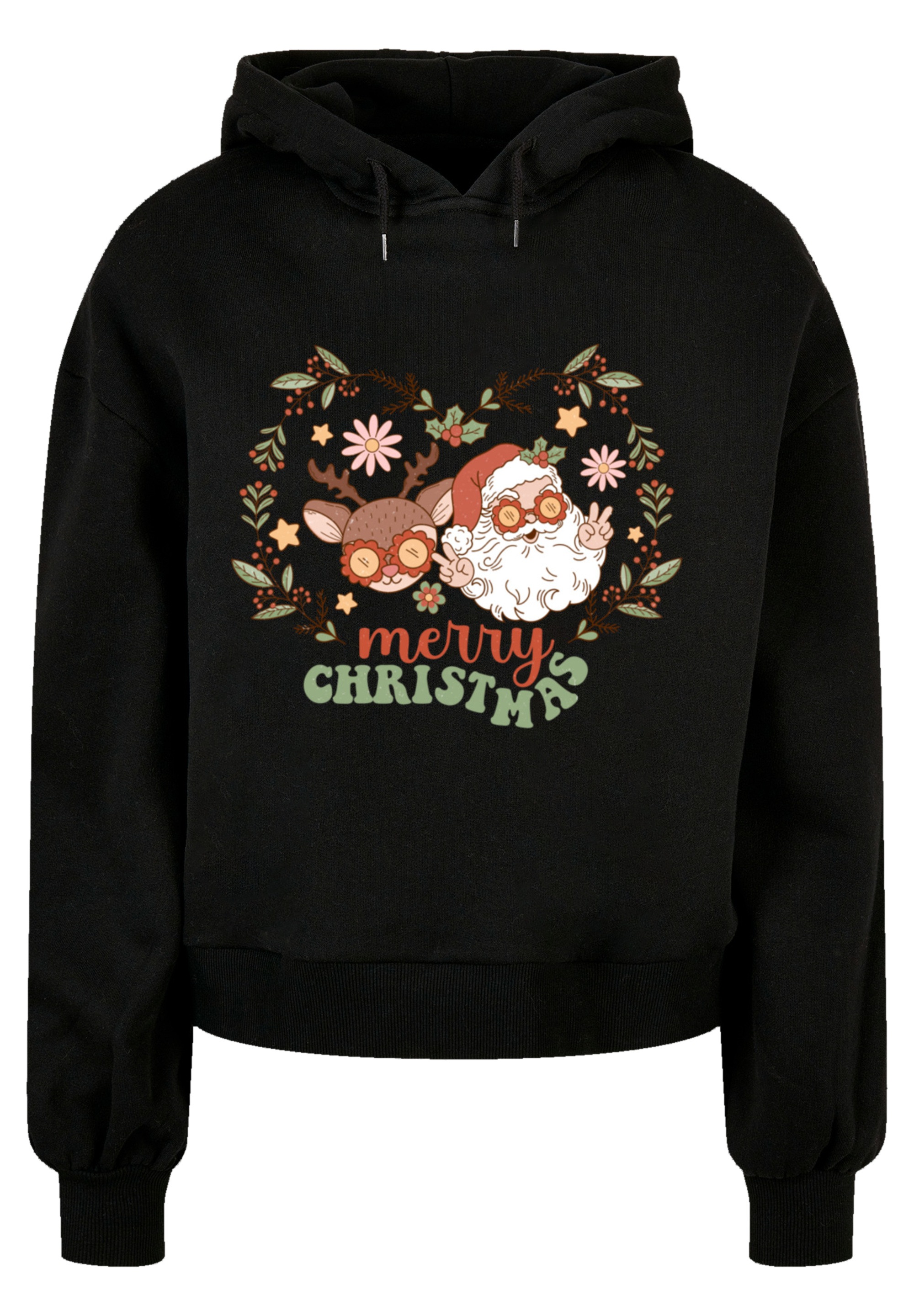 F4NT4STIC Kapuzenpullover »Weihnachten Hippie Santa And Reindeer«, Premium Qualität, Christmas Collection