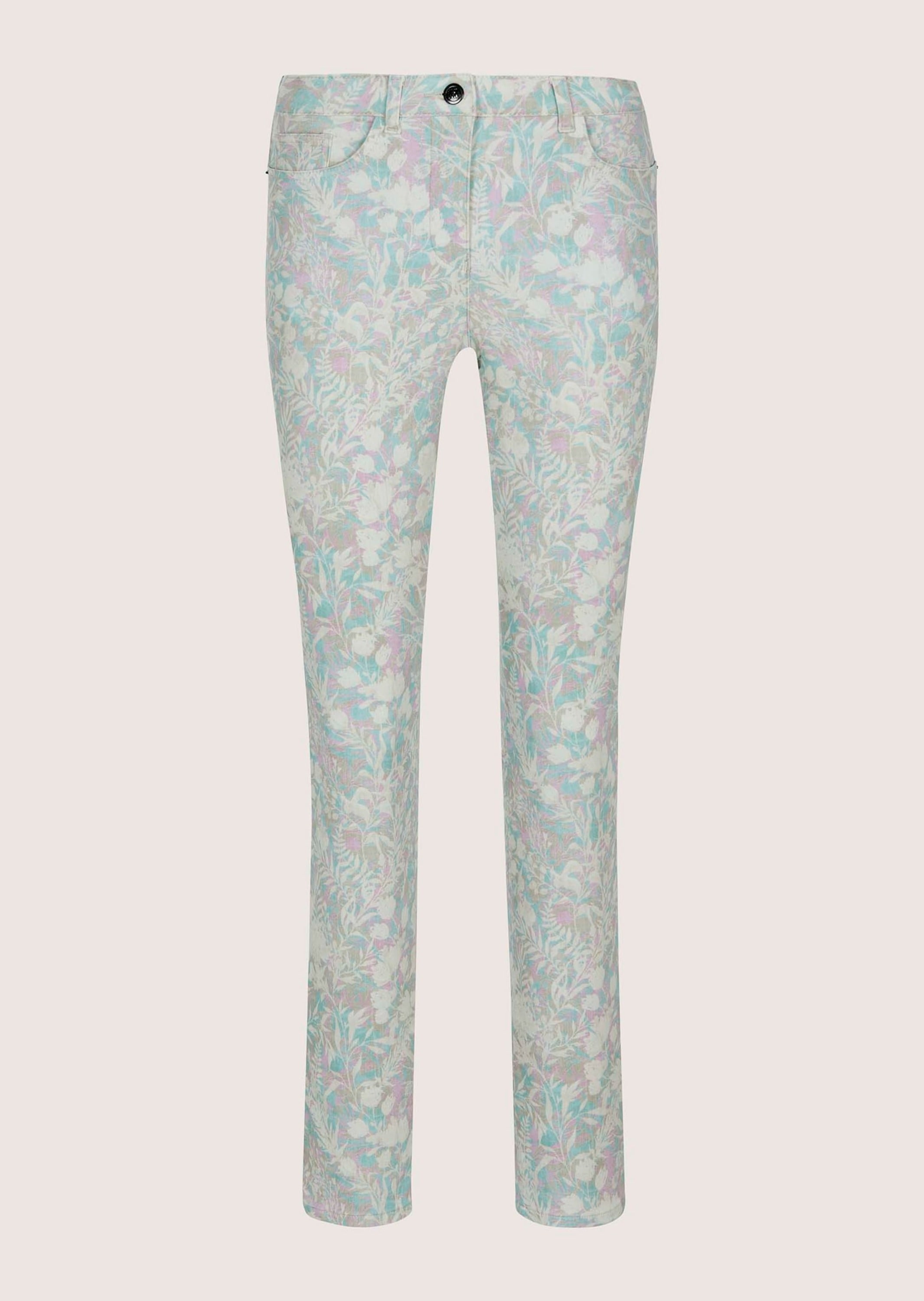 MADELEINE Chinos "Druckhose Baumwollhose mit floralem Print" Allover-Print