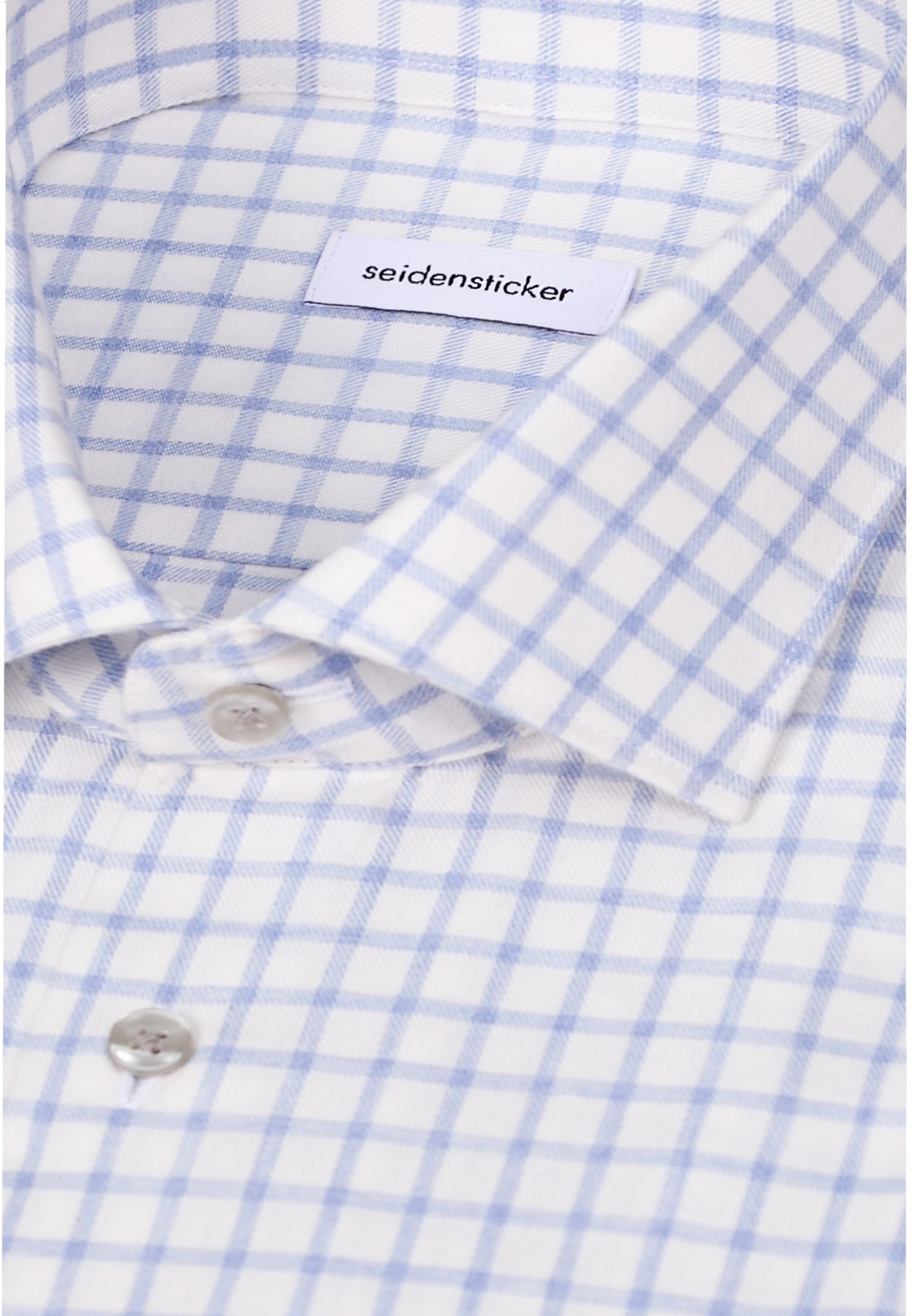 seidensticker Flanellhemd »Schwarze Rose« Regular 1/1 Kentkragen Karo
