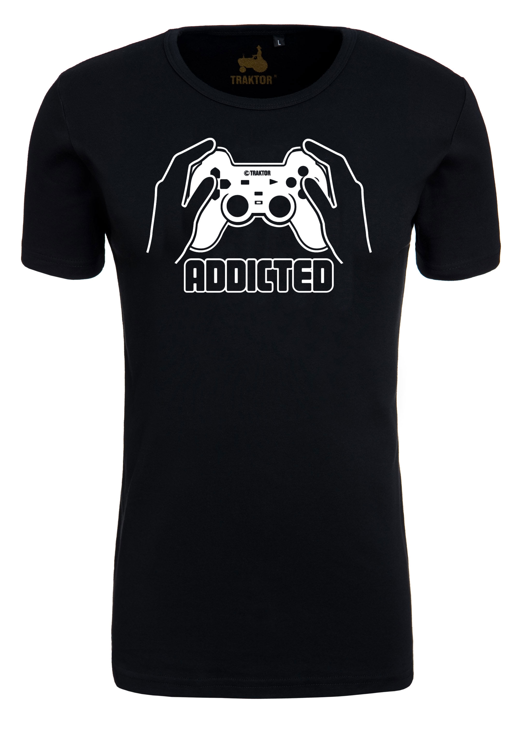T-Shirt »Addicted«, mit trendigem Gaming-Print