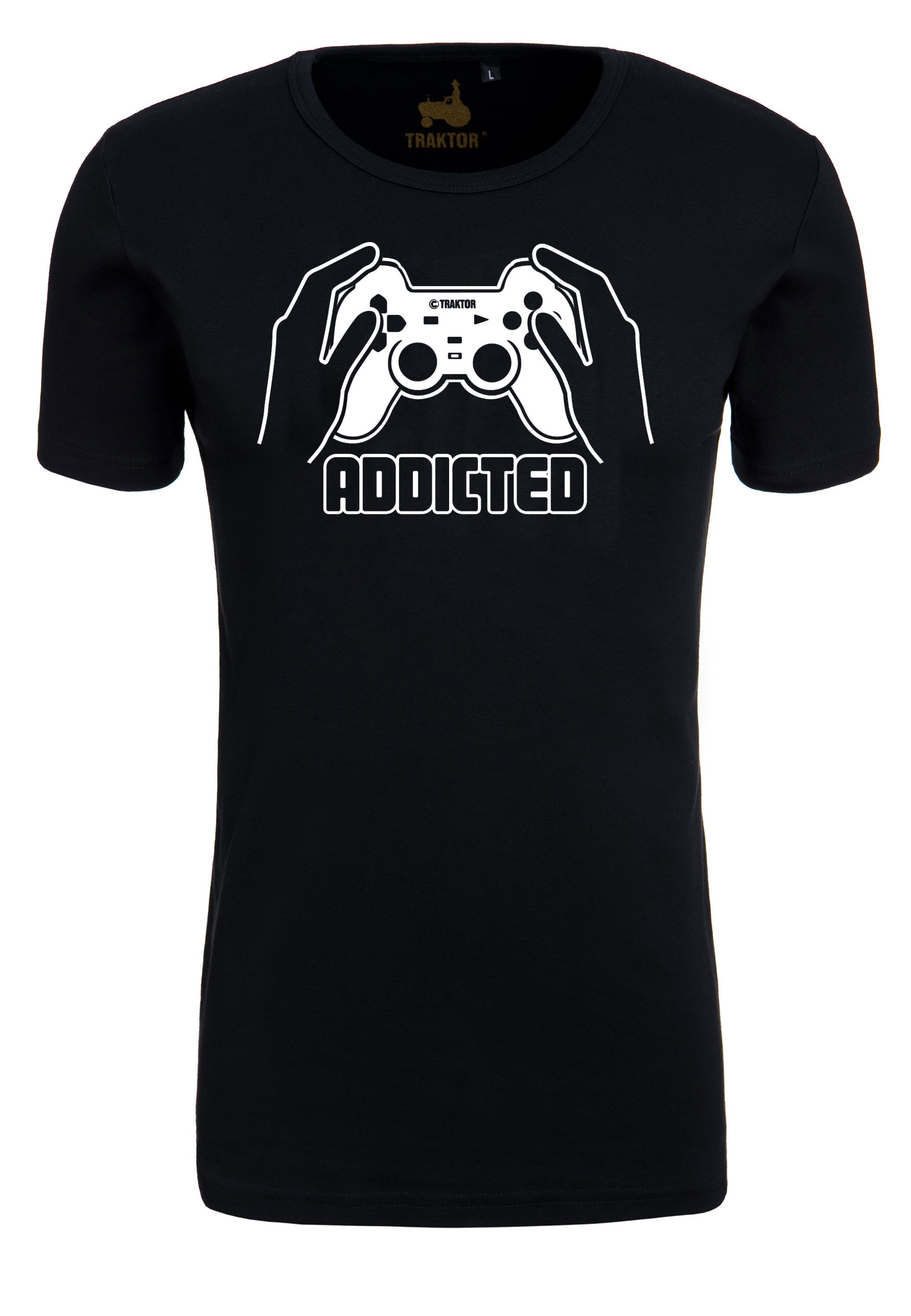 LOGOSHIRT T-Shirt »Addicted« mit trendigem Gaming-Print