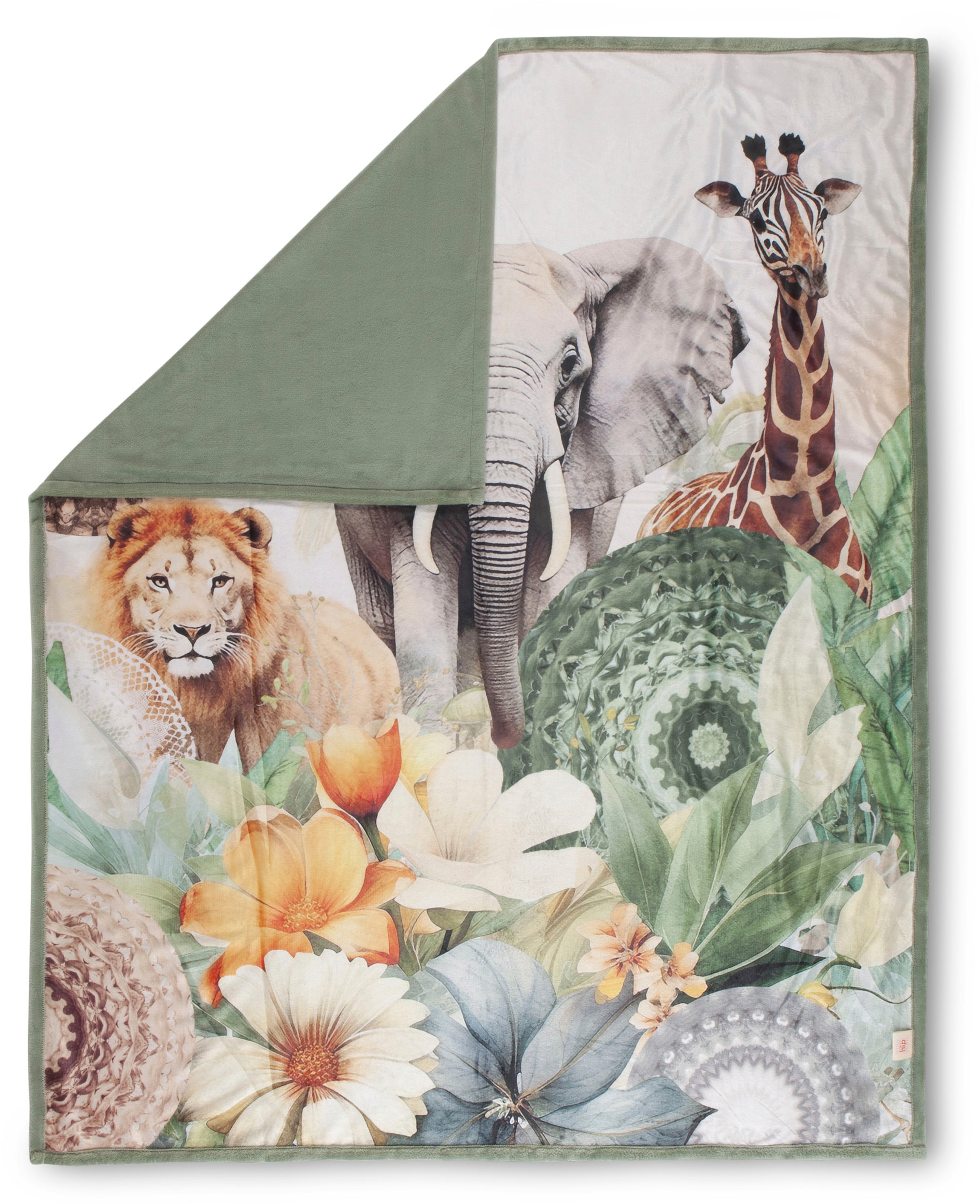 hip Plaid »Sagadar«, Weich, Kuscheldecke, 130x160 cm, Wendeoptik, Mandala, Safari, Tiere