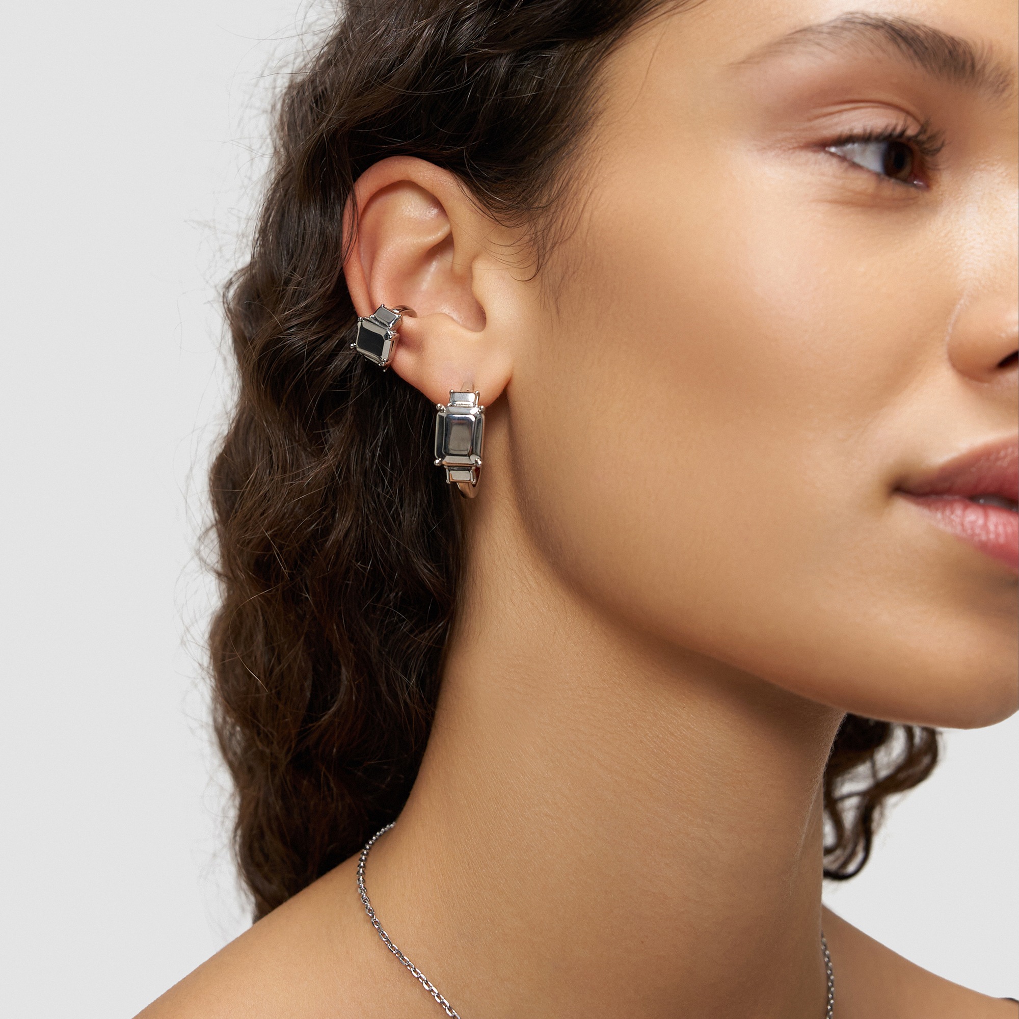 Liebeskind Berlin Ohrklemme »Steel Diamond, Earcuff«