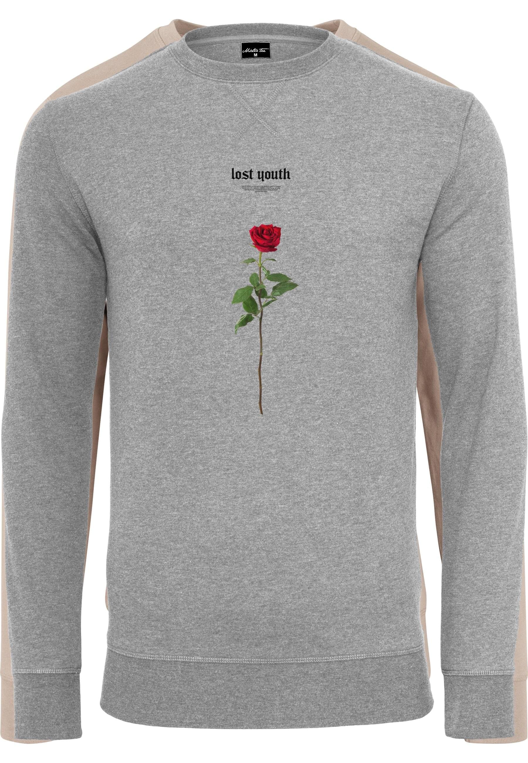 MisterTee Rundhalspullover "MisterTee Herren Lost Youth Rose Crewneck"