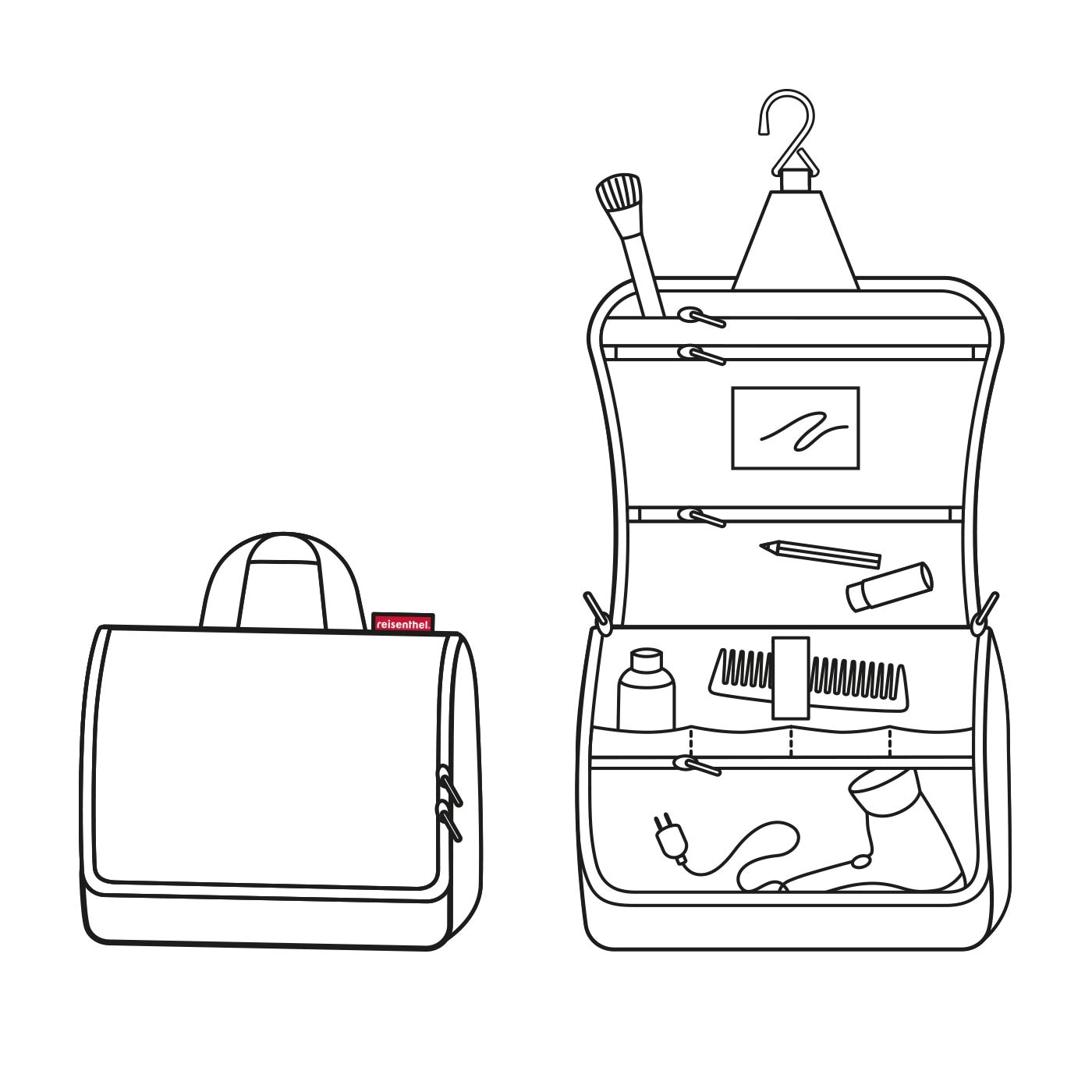 REISENTHEL® Kulturbeutel »reisenthel toiletbag XL« inkl. Spiegel mit Klettverschluss