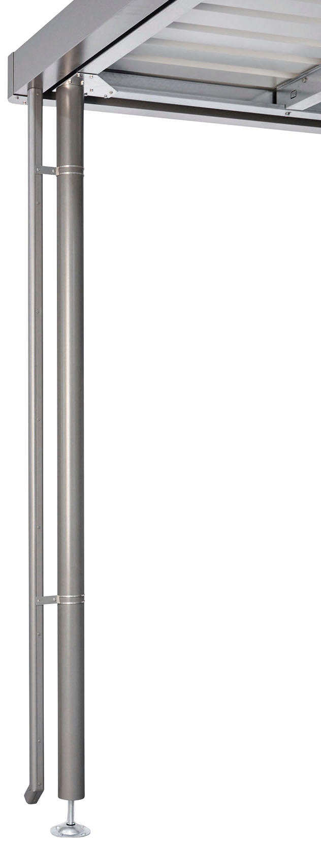 Biohort Regenfallrohr, (Set, 2 tlg.), für Gerätehaus HighLine, aus feuerverzinktem Stahl