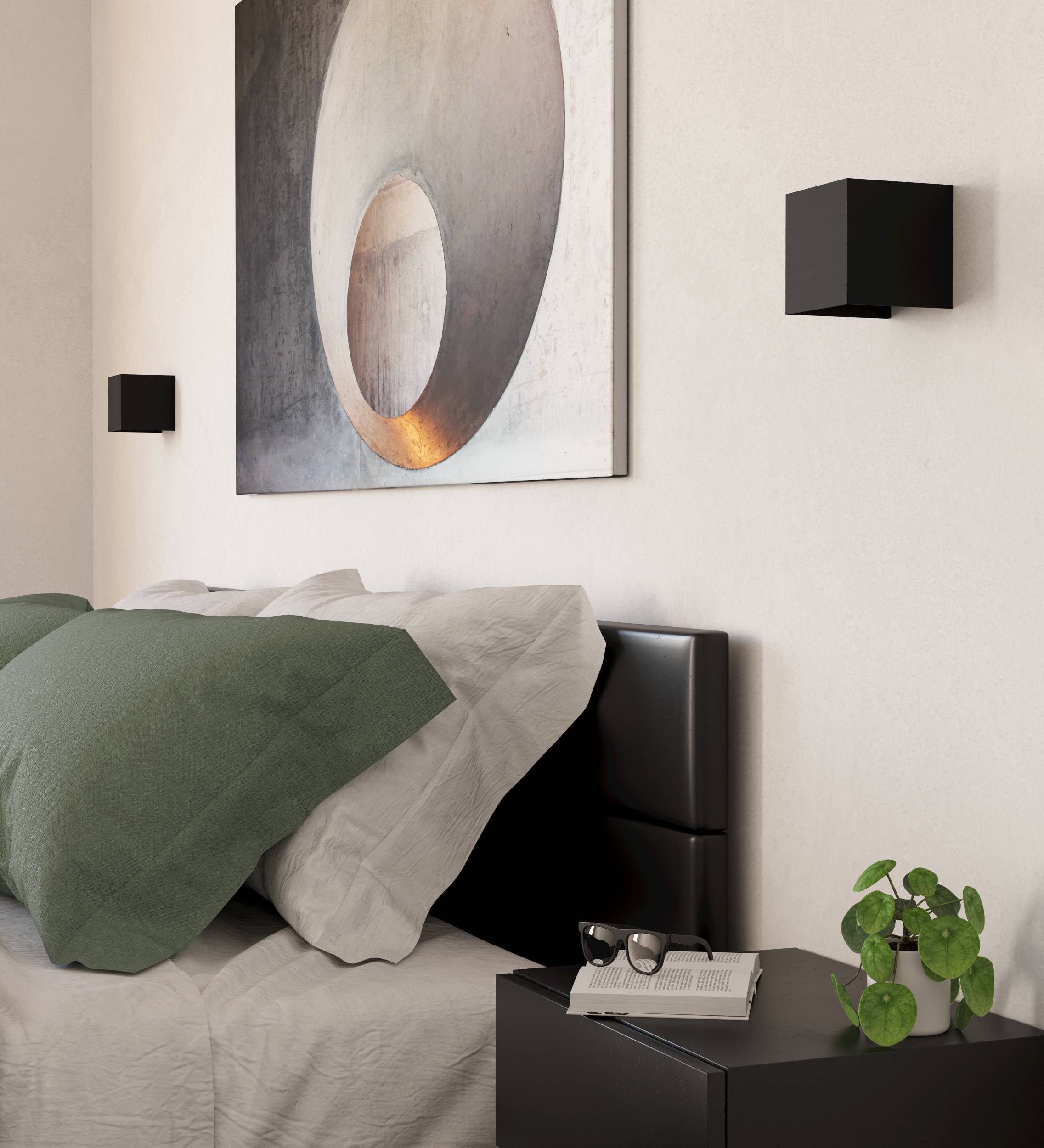 EGLO Wandleuchte »Valmontone Wandlampe,innen, Würfel, indirekte Up und Down Beleuchtung« LED-Modul 1 Stk. Warmweiß