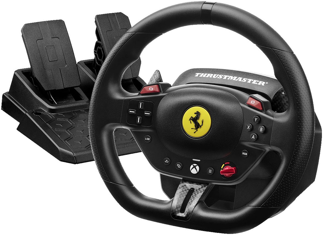 THRUSTMASTER Gaming-Lenkrad "T98 Ferrari 296 GTS", B:25,5cm H:25cm T:24,5cmschwarz, Spielecontroller