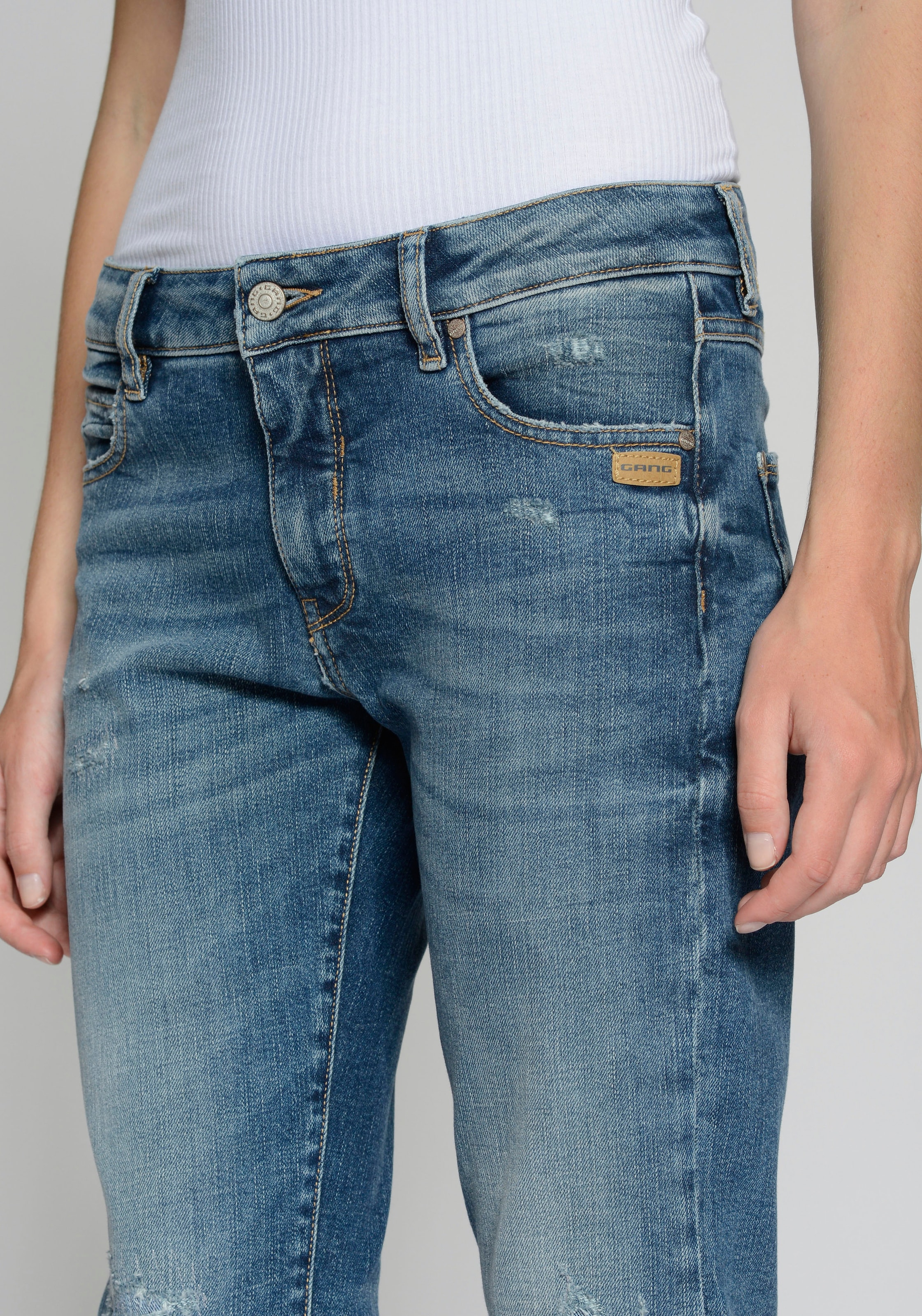 GANG Boyfriend-Jeans »94NADIA«, 5-Pocket Style mit Reißverschluss und Knopf