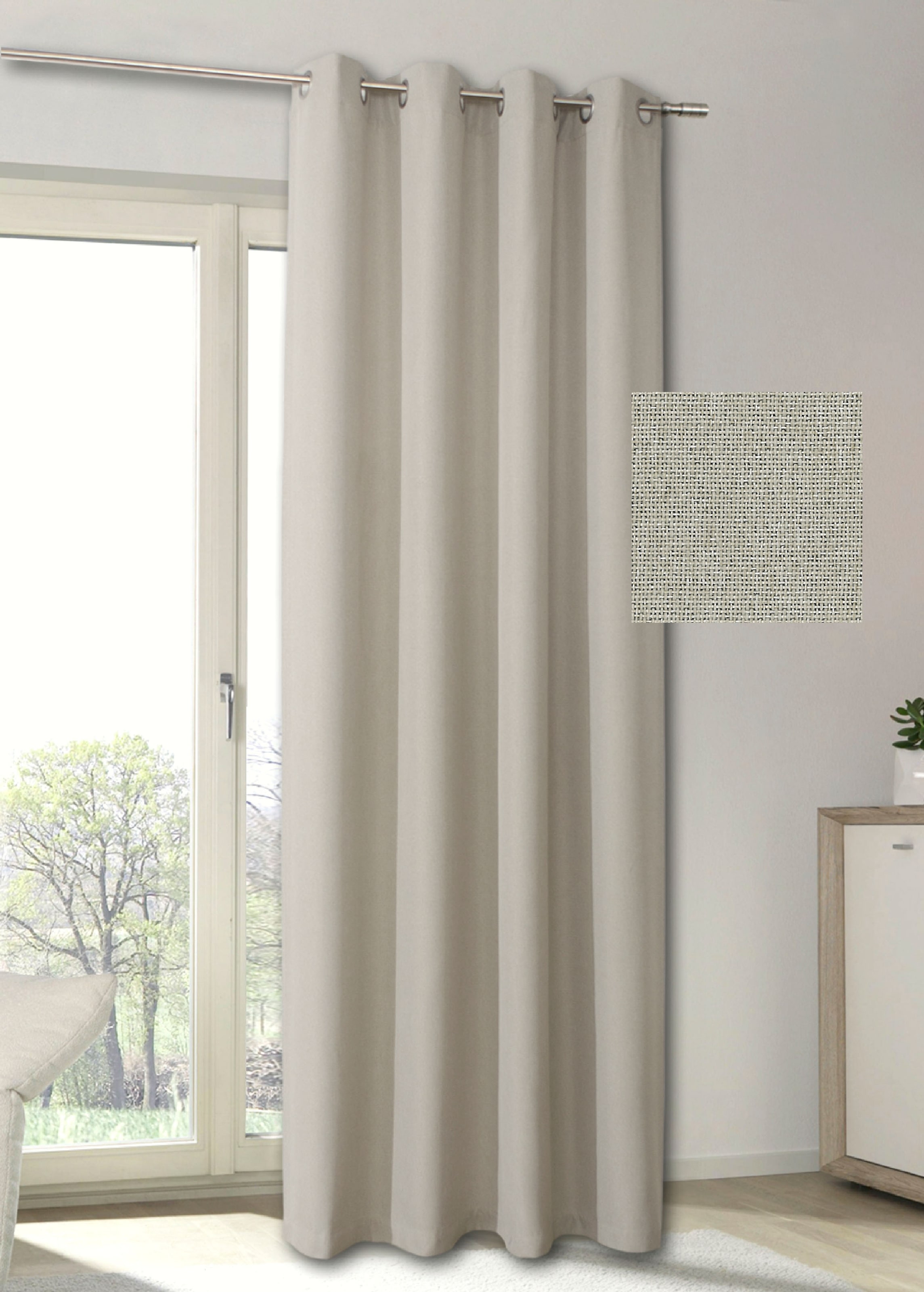 my home Vorhang »MAILAND« Ösen 1 Stk. tlg. blickdicht, verschiedene Farben, 140 x 235, Sicht- und Lichtschutz,