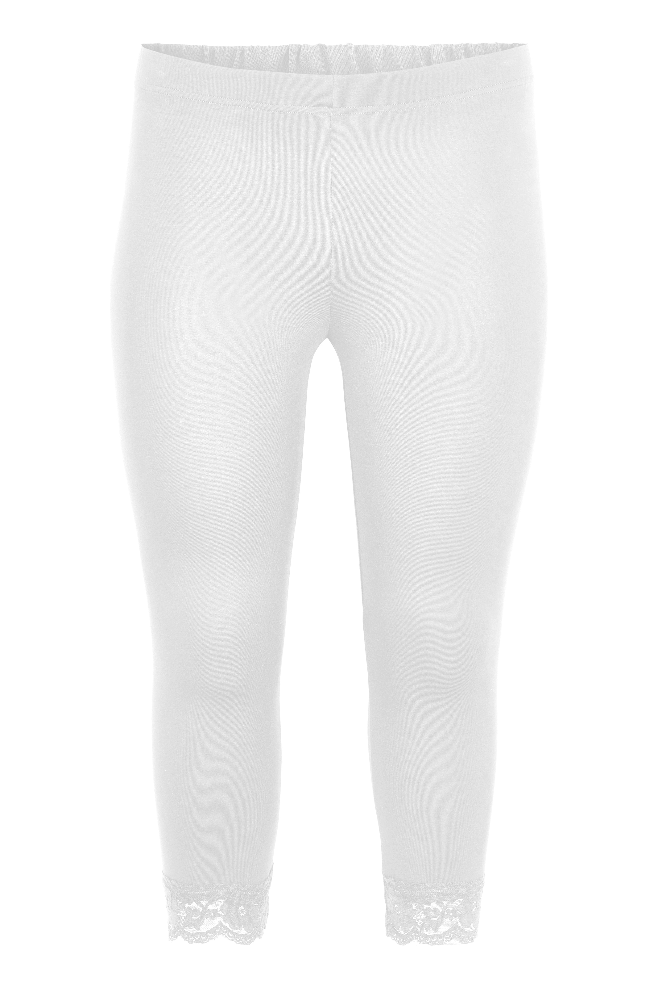 SANDGAARD 3/4-Leggings, mit Spitzeneinsatz am Saum