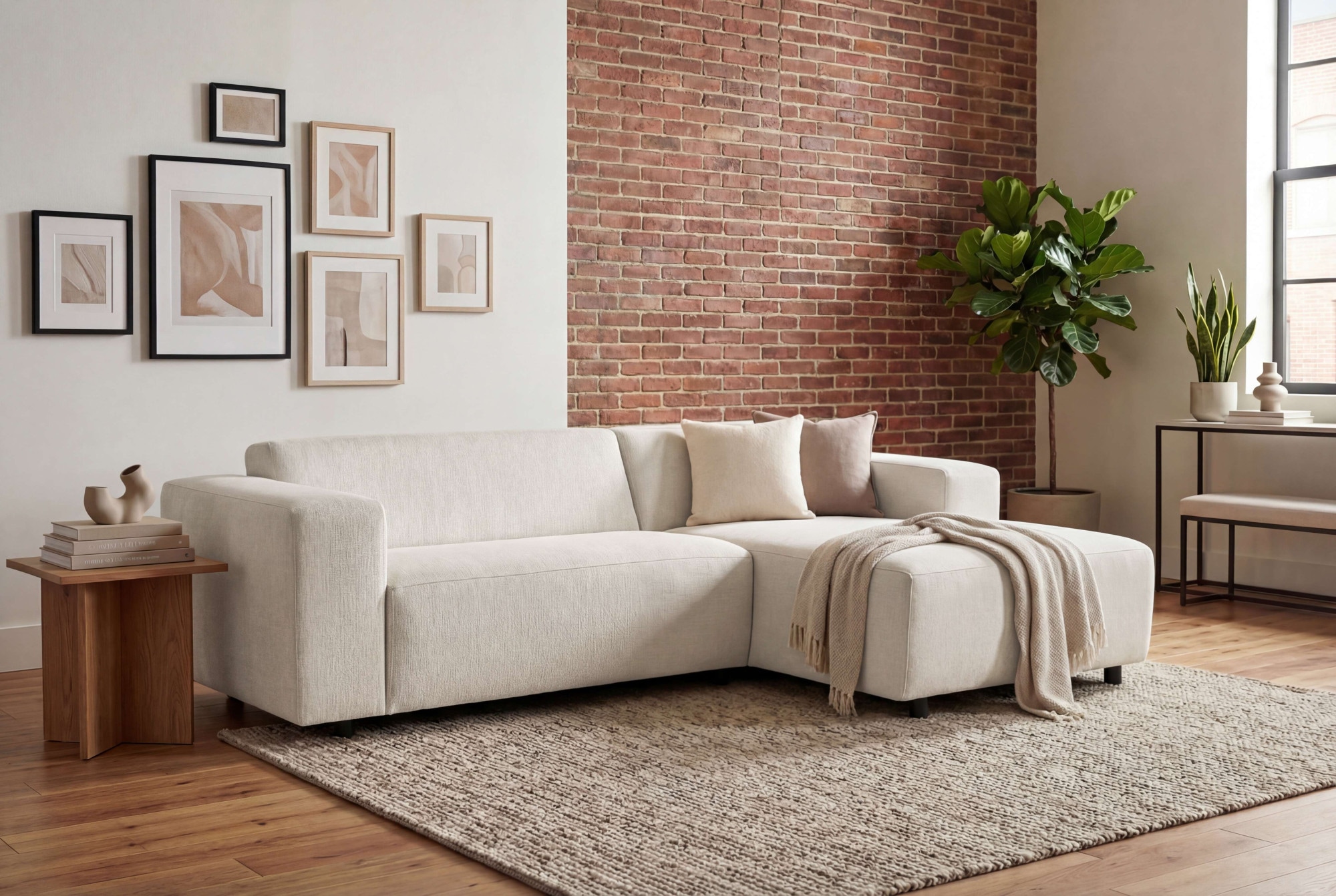 OTTO home Ecksofa "Jellon kompakte Eckcouch" Breite 232 cm, L-Form, Chenille, mit Welleunterfederung