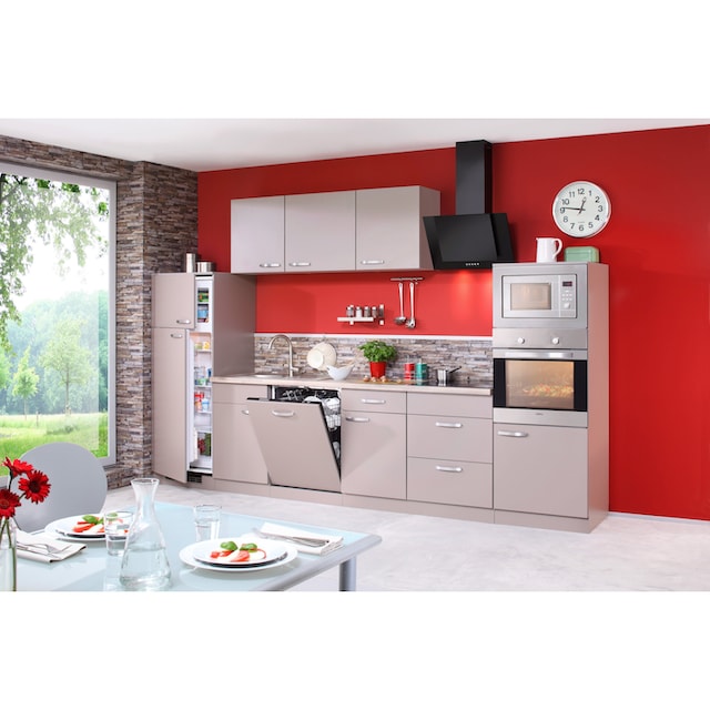 wiho Küchen Küchenzeile »Kansas«, mit E-Geräten, Breite 340 cm kaufen | BAUR