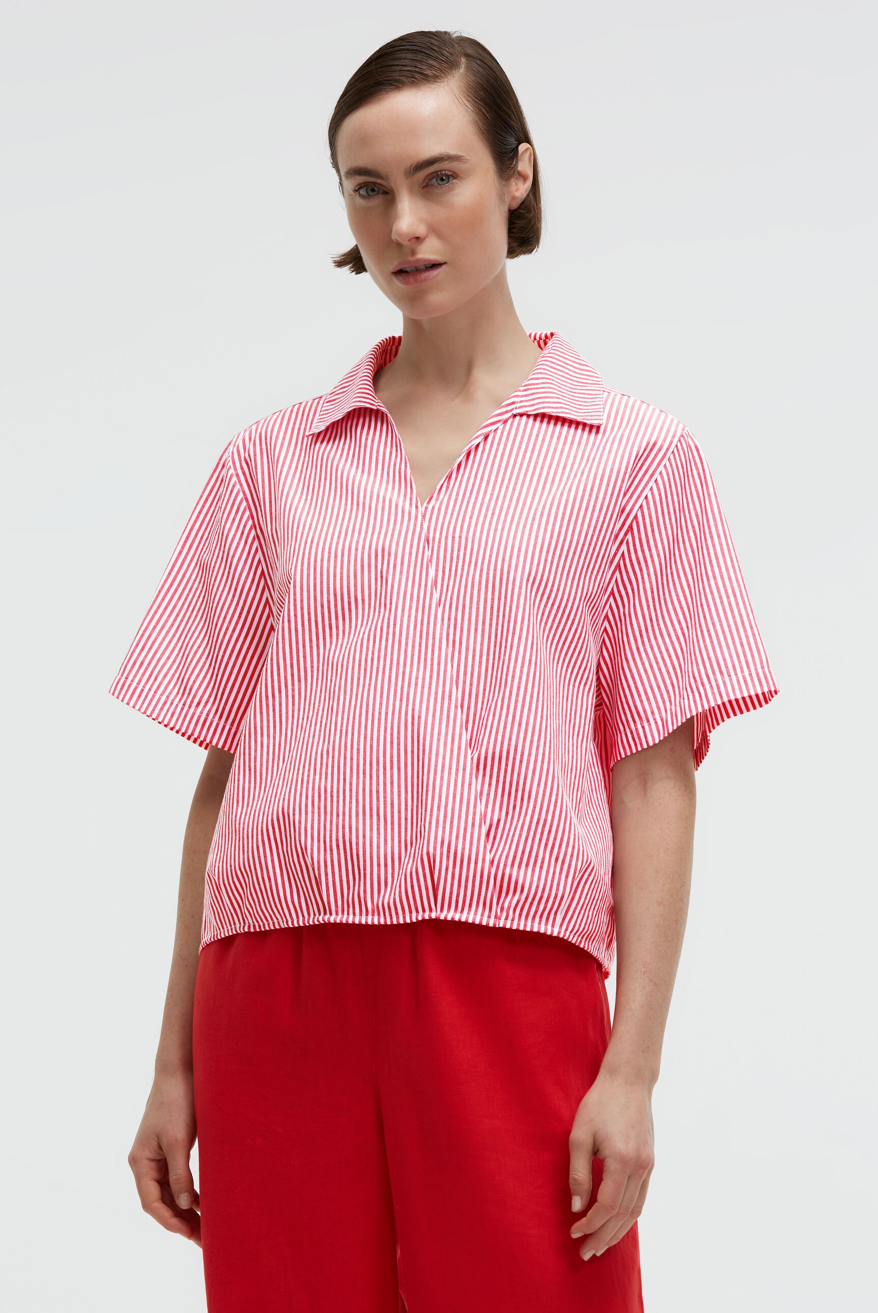 SENSES.THE LABEL Schlupfbluse mit Kellerfalte im Rücken
