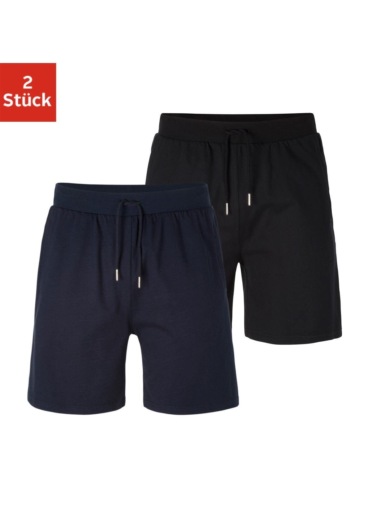 AUTHENTIC LE JOGGER Schlafshorts "kurze Relaxshorts, mit Kordel" aus reiner Baumwolle