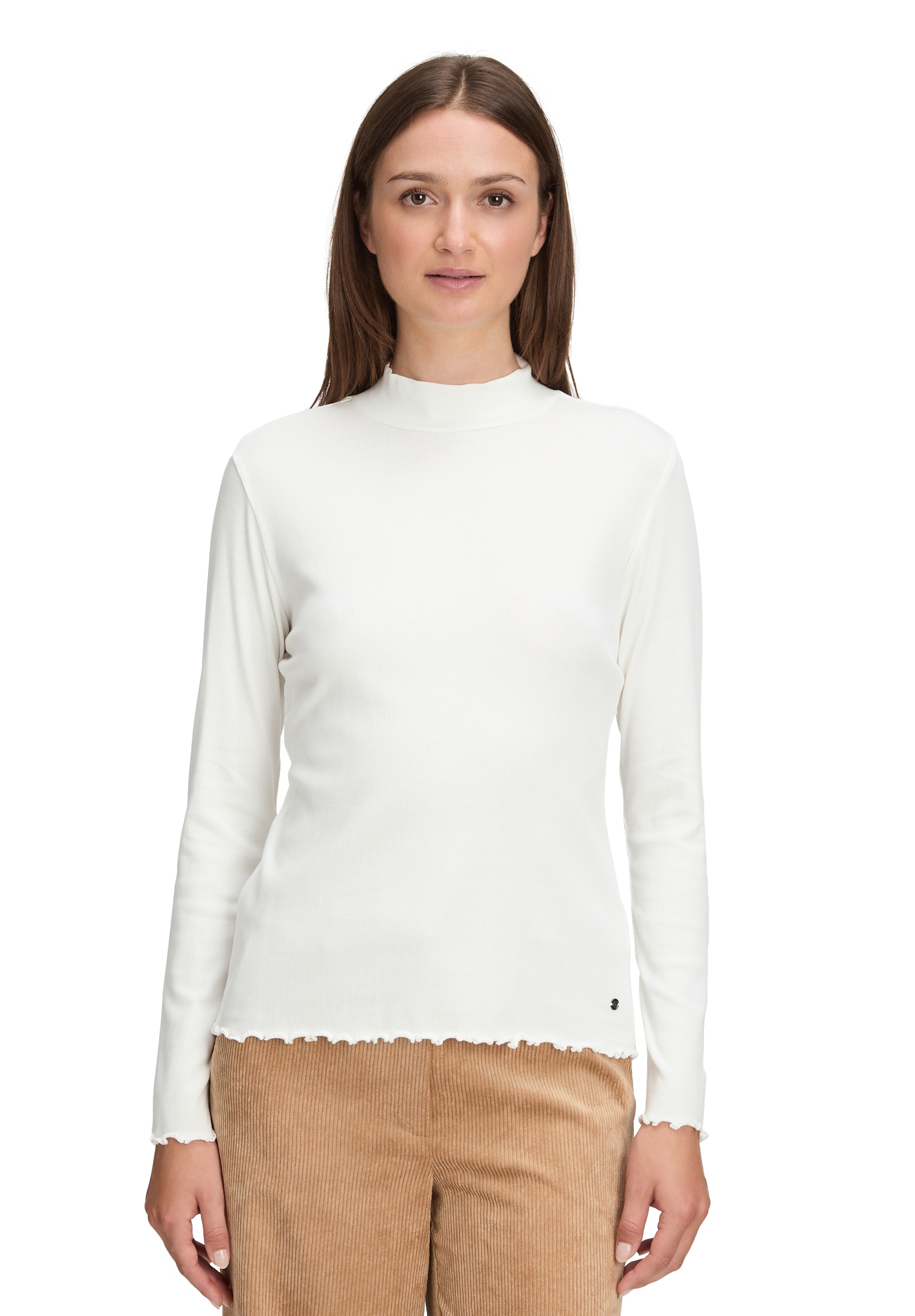 Betty&Co Kurzarmshirt "Damen Langarm-Shirt mit Rippenstruktur" 1 Stk. tlg. günstig online kaufen