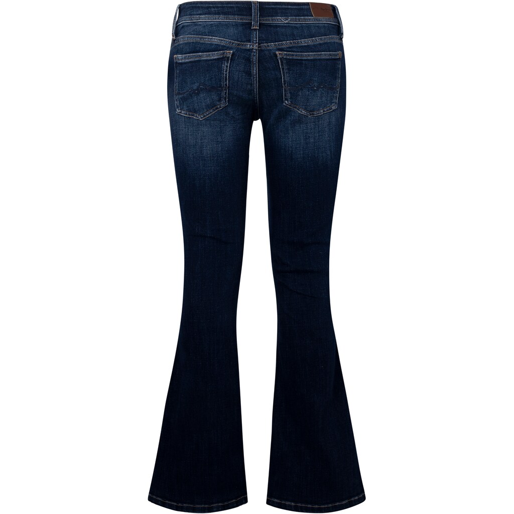 Damenmode Jeans Pepe Jeans Bootcut-Jeans »NEW PIMLICO«, mit ausgestelltem Beinverlauf in elastischem Stretch-Denim dark-blue Damenmode Jeans Pepe Jeans Bootcut-Jeans »NEW PIMLICO«, mit ausgestelltem Beinverlauf in elastischem Stretch-Denim dark-blue