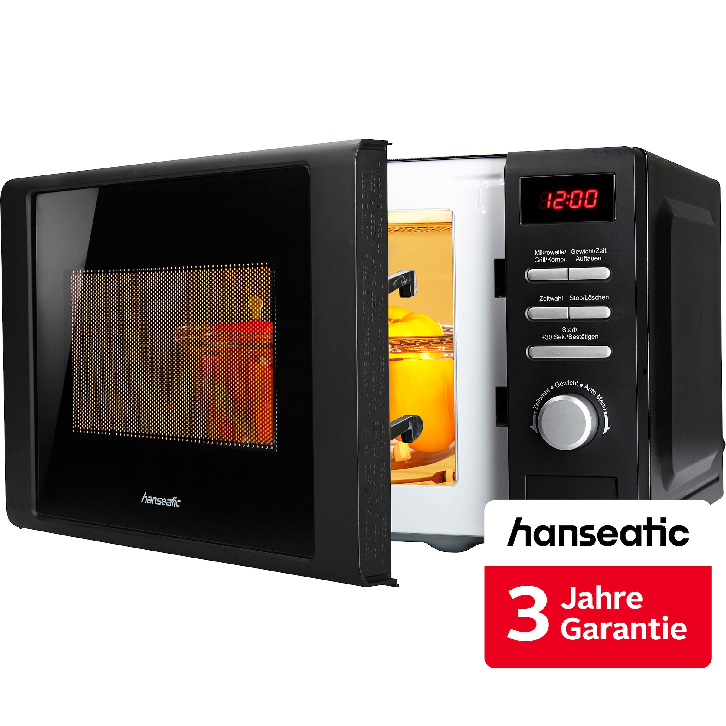 Hanseatic Mikrowelle "819021" Grill Mikrowelle 700 W inkl. 3 Jahre Herstellergarantie