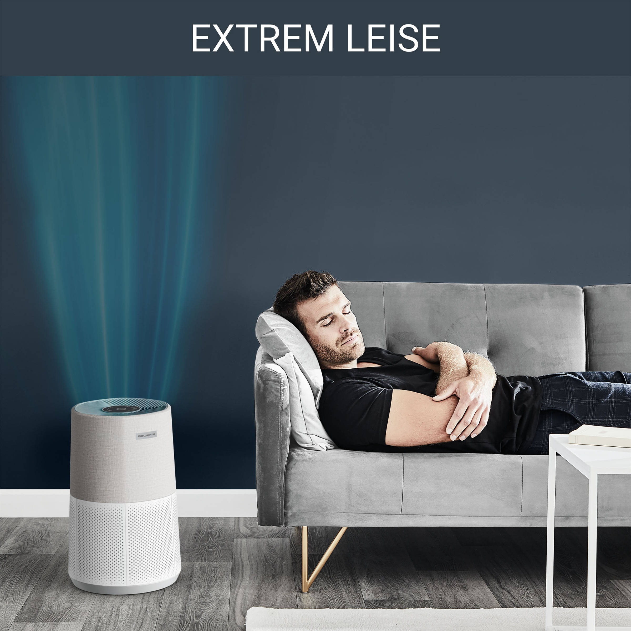 Rowenta Luftreiniger »PU2840 Pure Air City«, für 20 m² Räume, 360° HEPA-Filtration, App, 3 Filterstufen, 38 dB(A), Textil-Finish