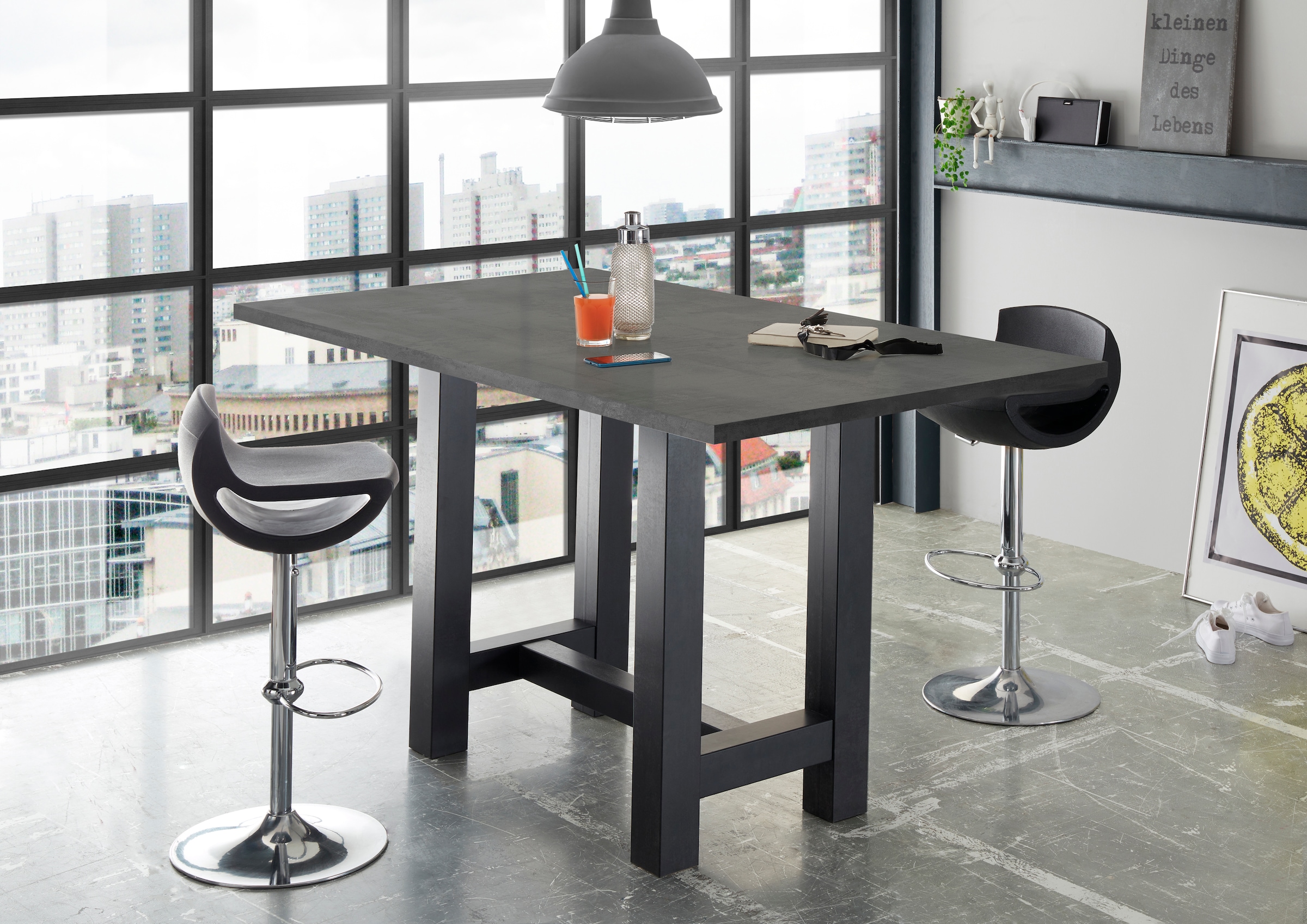 Mäusbacher Bartisch, Gestell in U-Form (Breite 120, 140 oder 160 cm)