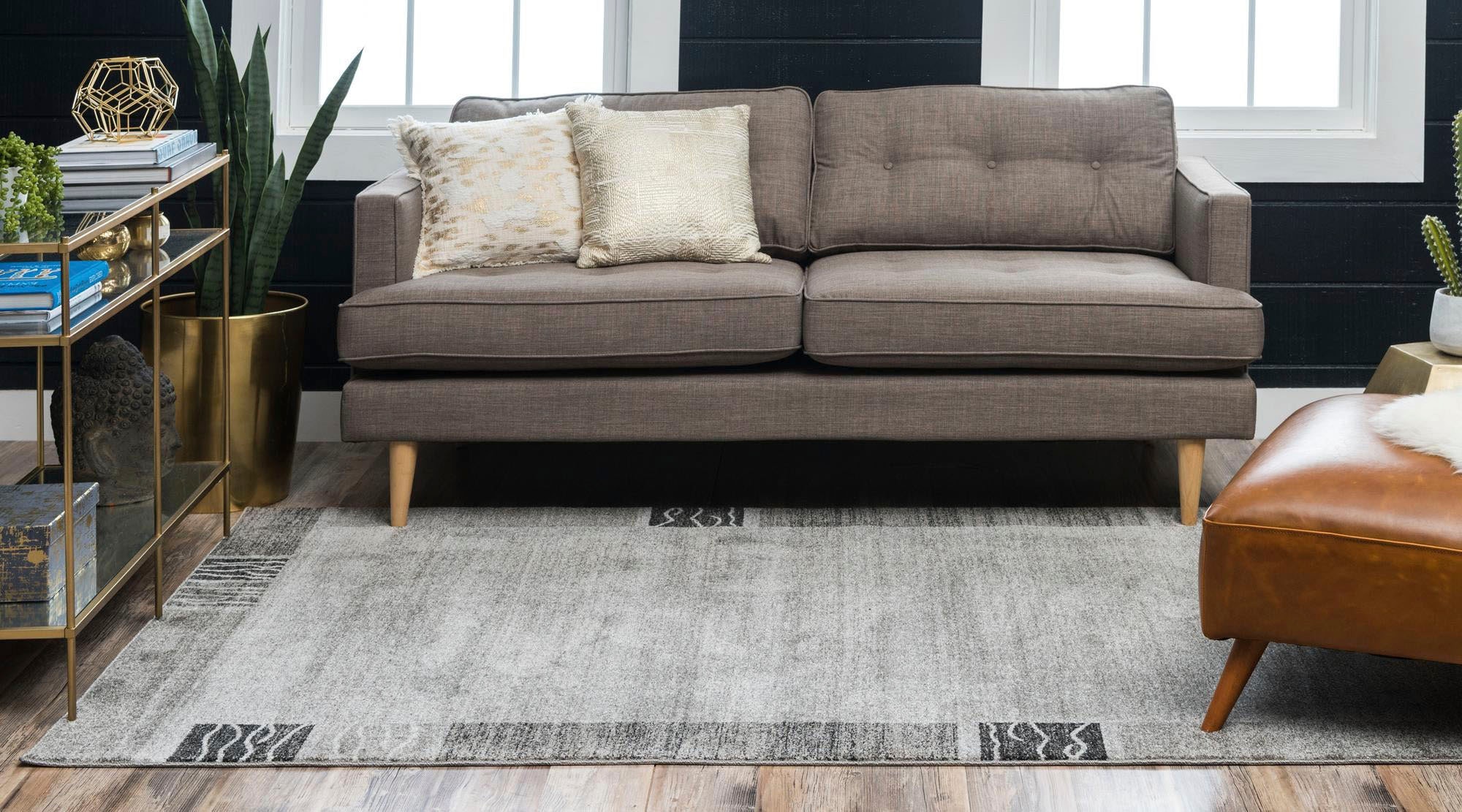 Myflair Möbel & Accessoires Teppich »Good Times Lagerräumung«, rechteckig, 13 mm Höhe, Kurzflor, gewebt, melierte Optik, mit Bordüre