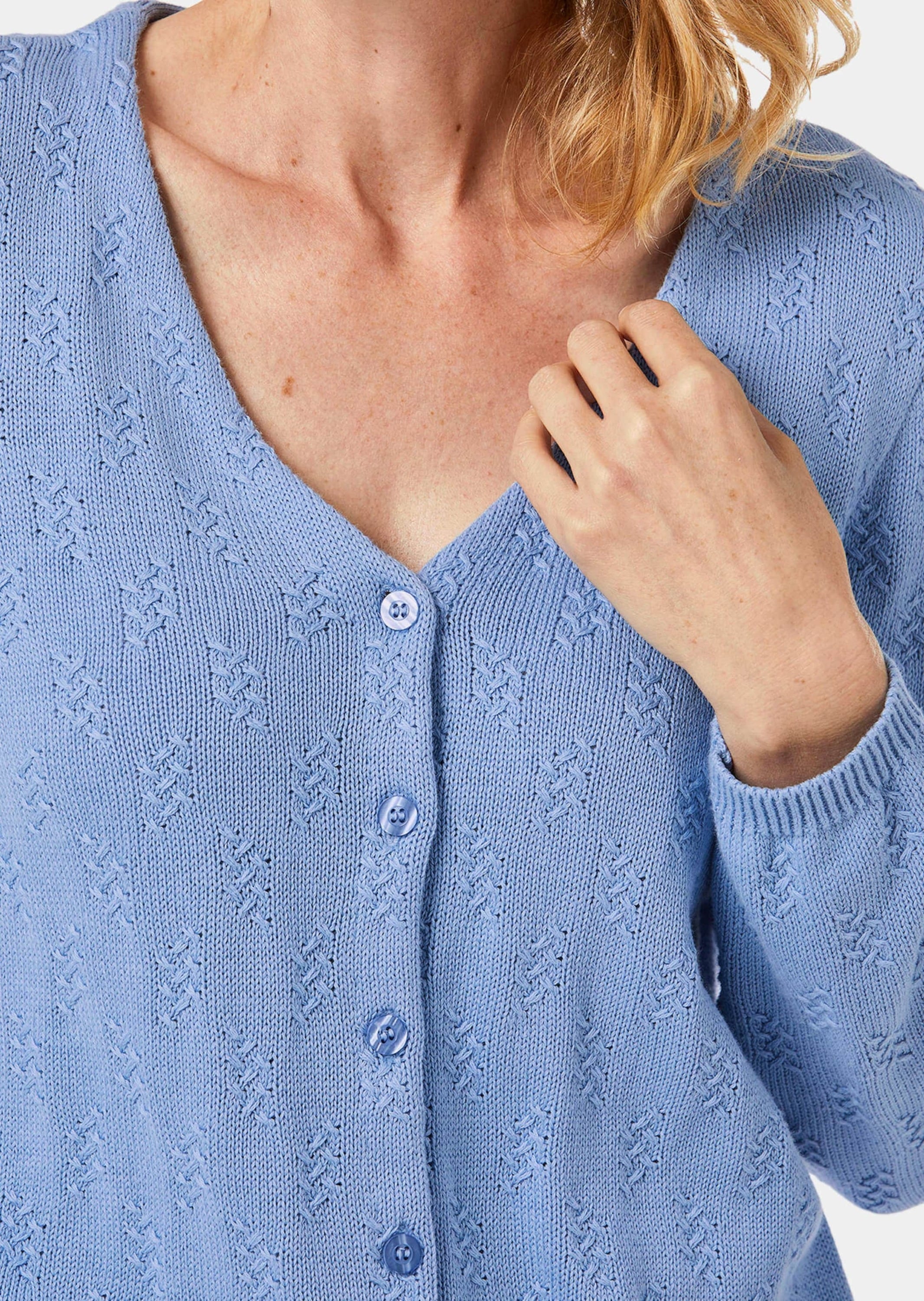 GOLDNER Strickjacke »Kurzgröße Cardigan«