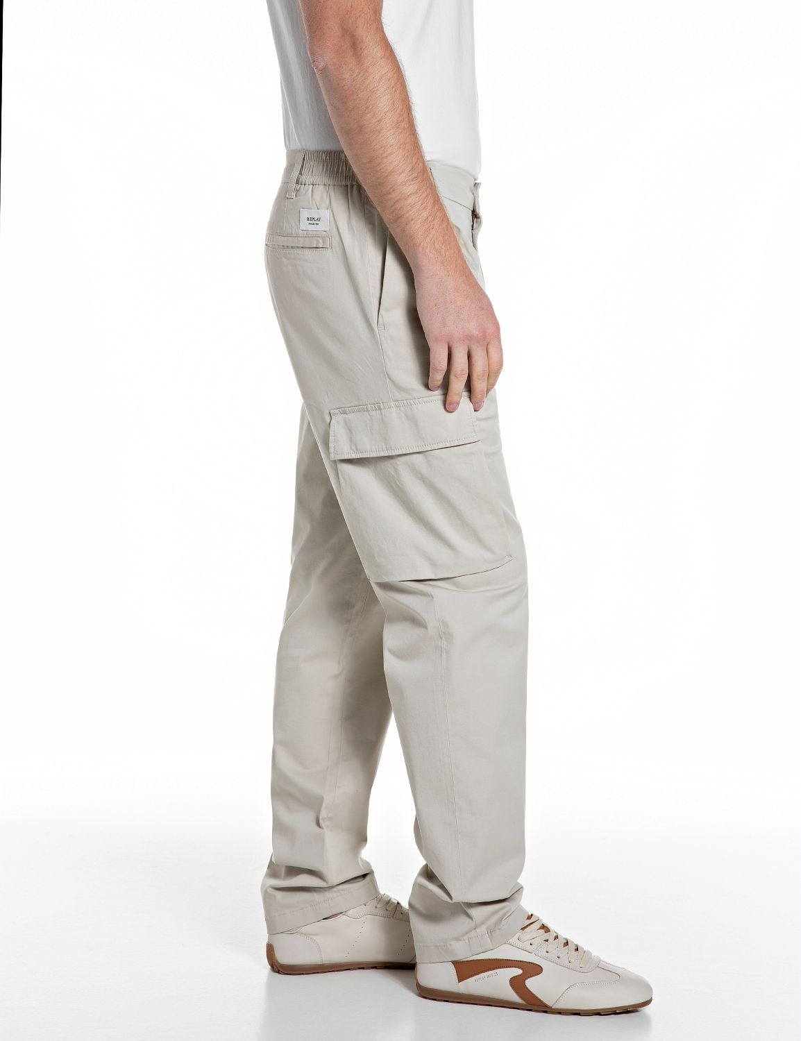 Replay Chinohose »Adhann«  aus Twill mit Cargotaschen, Tapered Fit