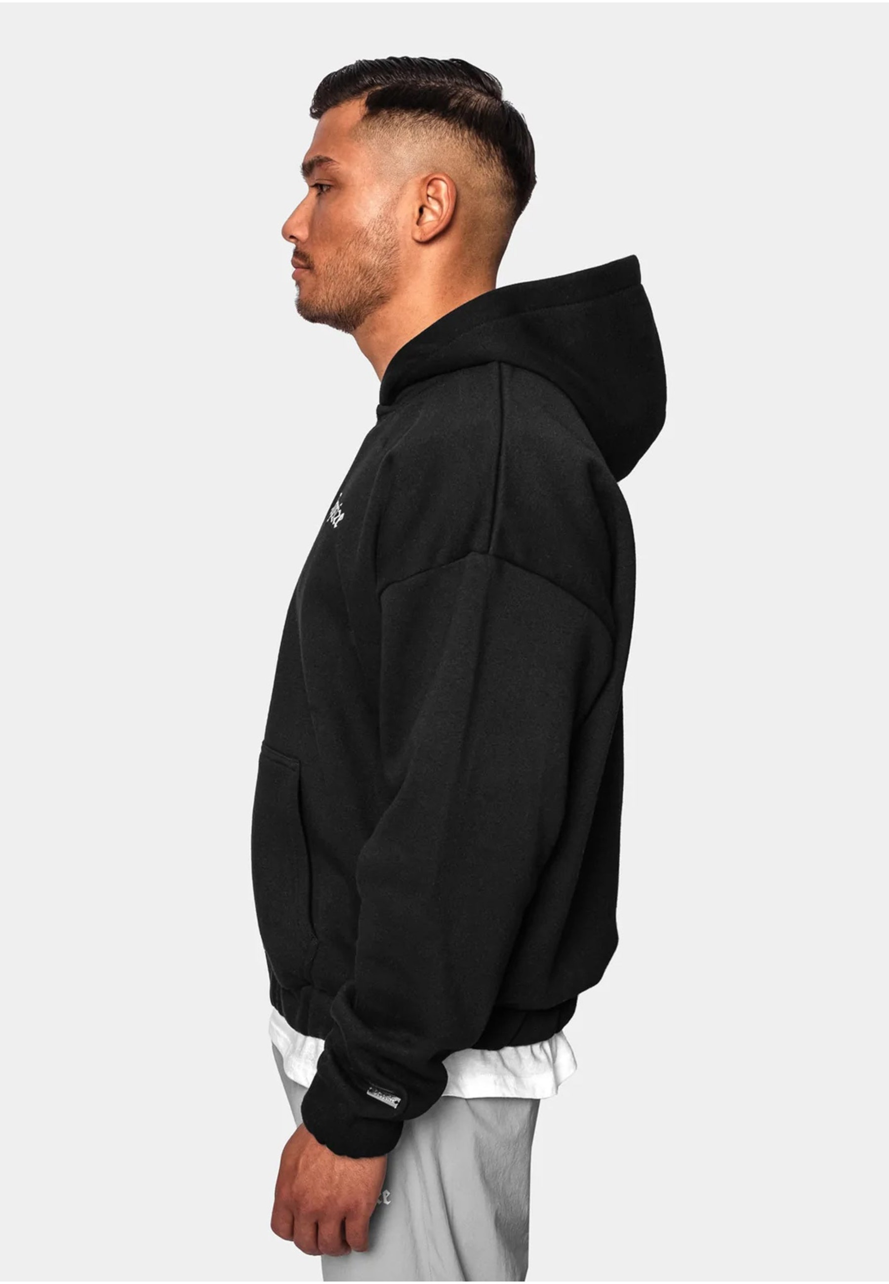 Dropsize Kapuzensweatshirt »Dropsize Herren Super Heavy Oversize Blank Zip Hoodie«, 1
