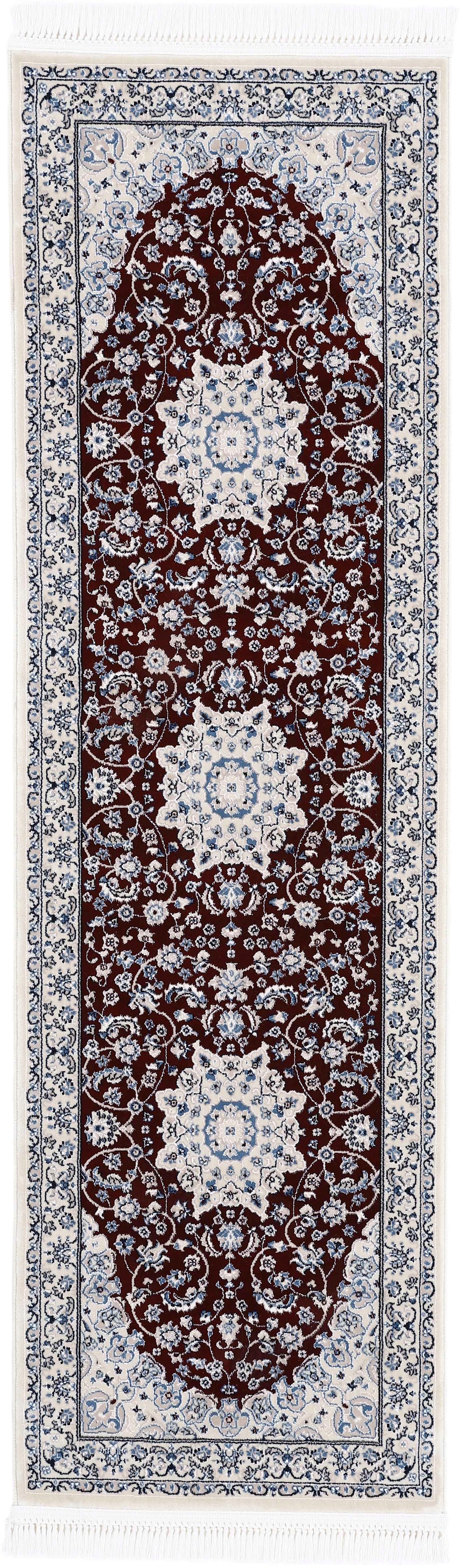 Thumbnail - carpetfine Teppich "Nain Diane, auch als Läufer" rechteckig 8 mm Höhe Kurzflor mit Fransen, Vintage Orient Look, Wohnzim...