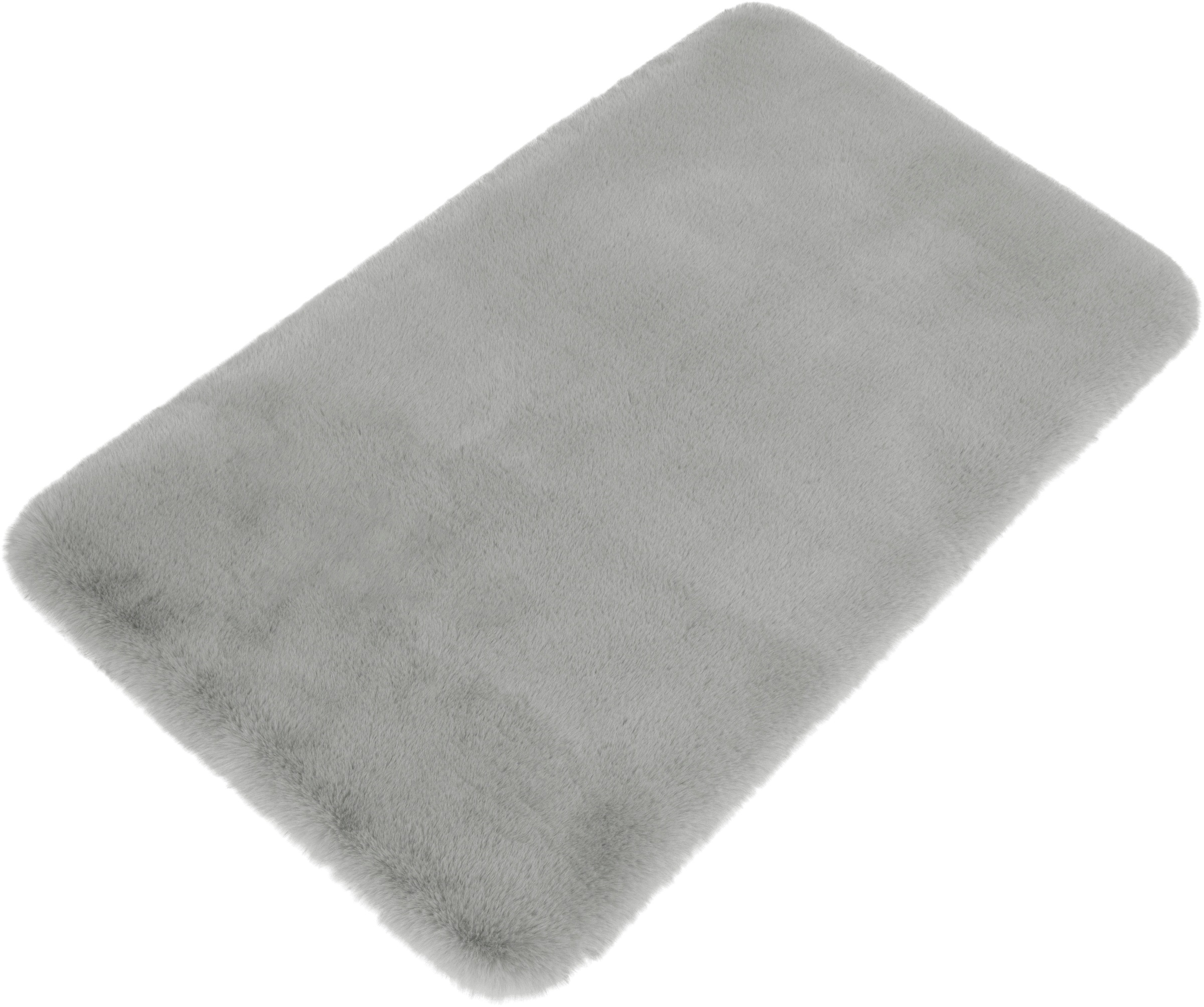 my home Badematte »Rabbit Badematten, Badvorleger, Badezimmer Teppich«, rutschhemmend beschichtet, strapazierfähig-fußbodenheizungsgeeignet-schnell trocknend, Kaninchenfell-Haptik, Badteppich, rechteckig, rund & als 3-tlg. Set