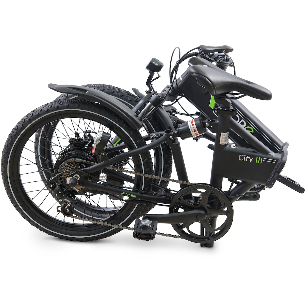 LLobe E-Bike »City III schwarz«, 7 Gang, Shimano, Heckmotor 250 W