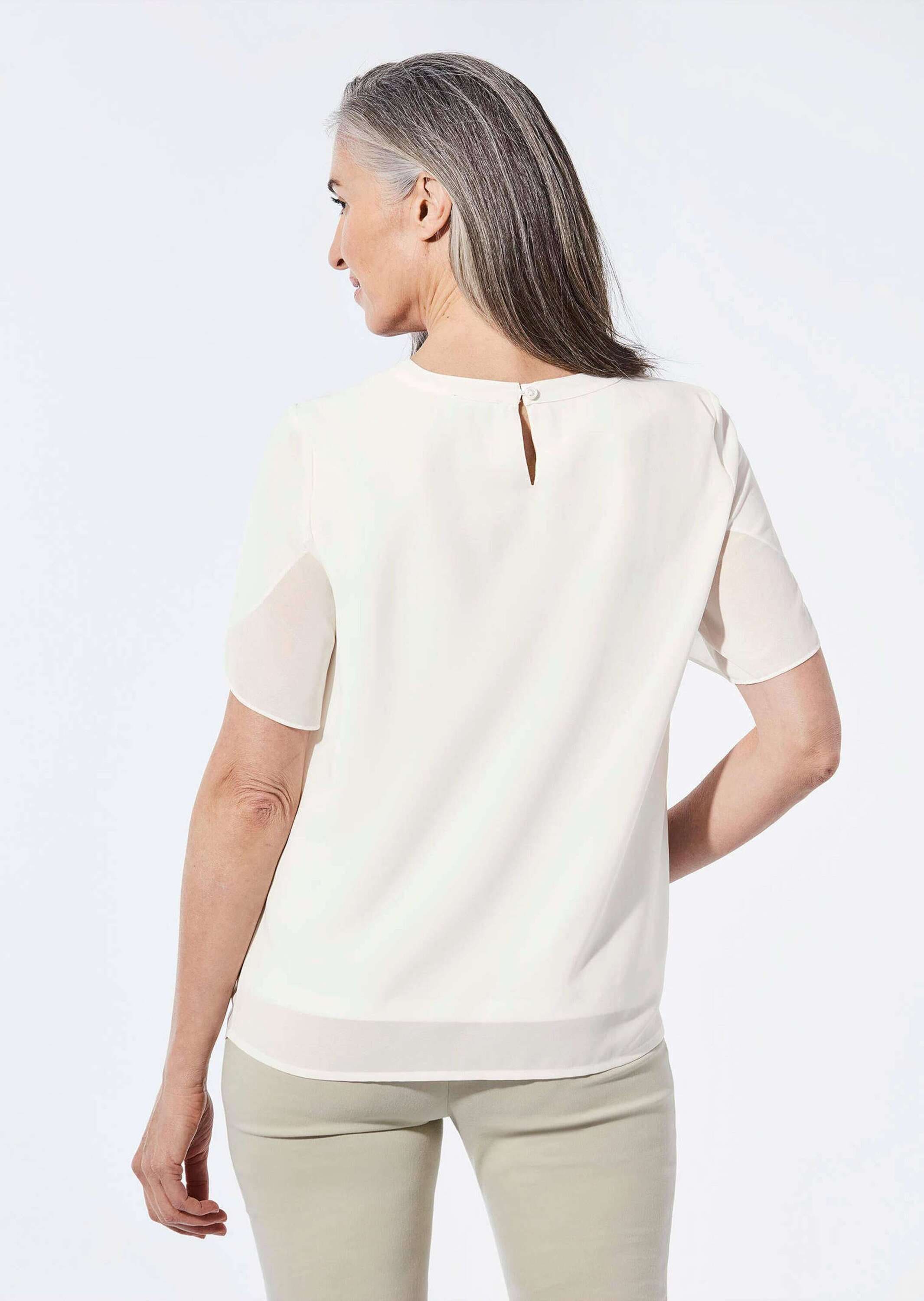 GOLDNER Kurzarmbluse »Bluse Bluse mit aufregender Ärmellösung«
