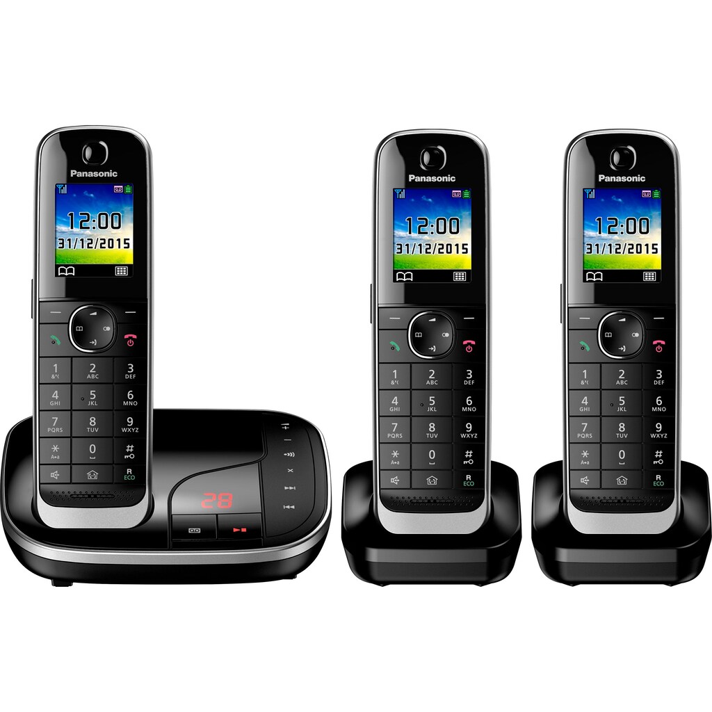 Panasonic Schnurloses DECT-Telefon »KX-TGJ323«, (Mobilteile: 3)