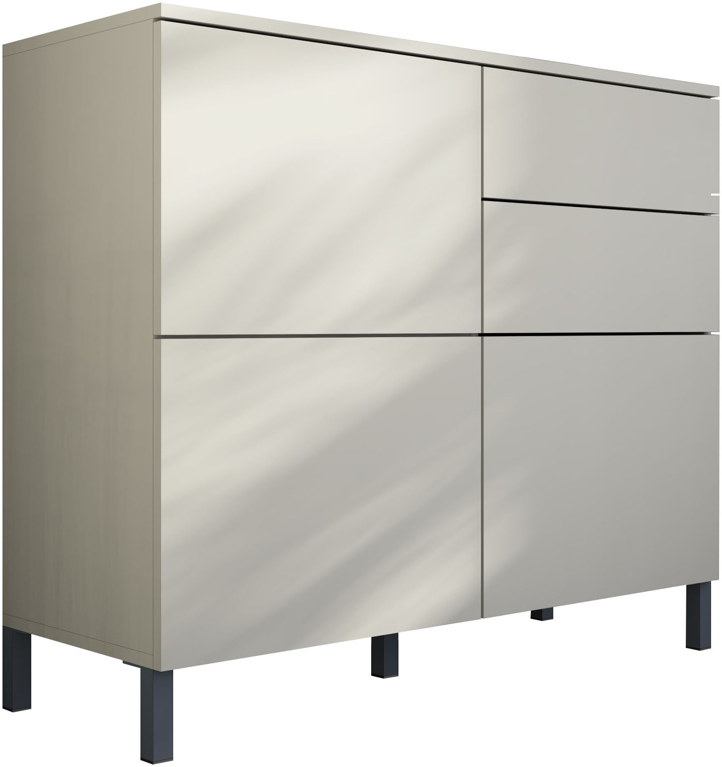 borchardt Möbel Kommode "Haama, Sideboard mit Metallfüßen, Push-to-open-Technik, Breite 93 cm" Push-To-Open, verstellbare Einlegeböden, viel Stauraum, Breite 93cm