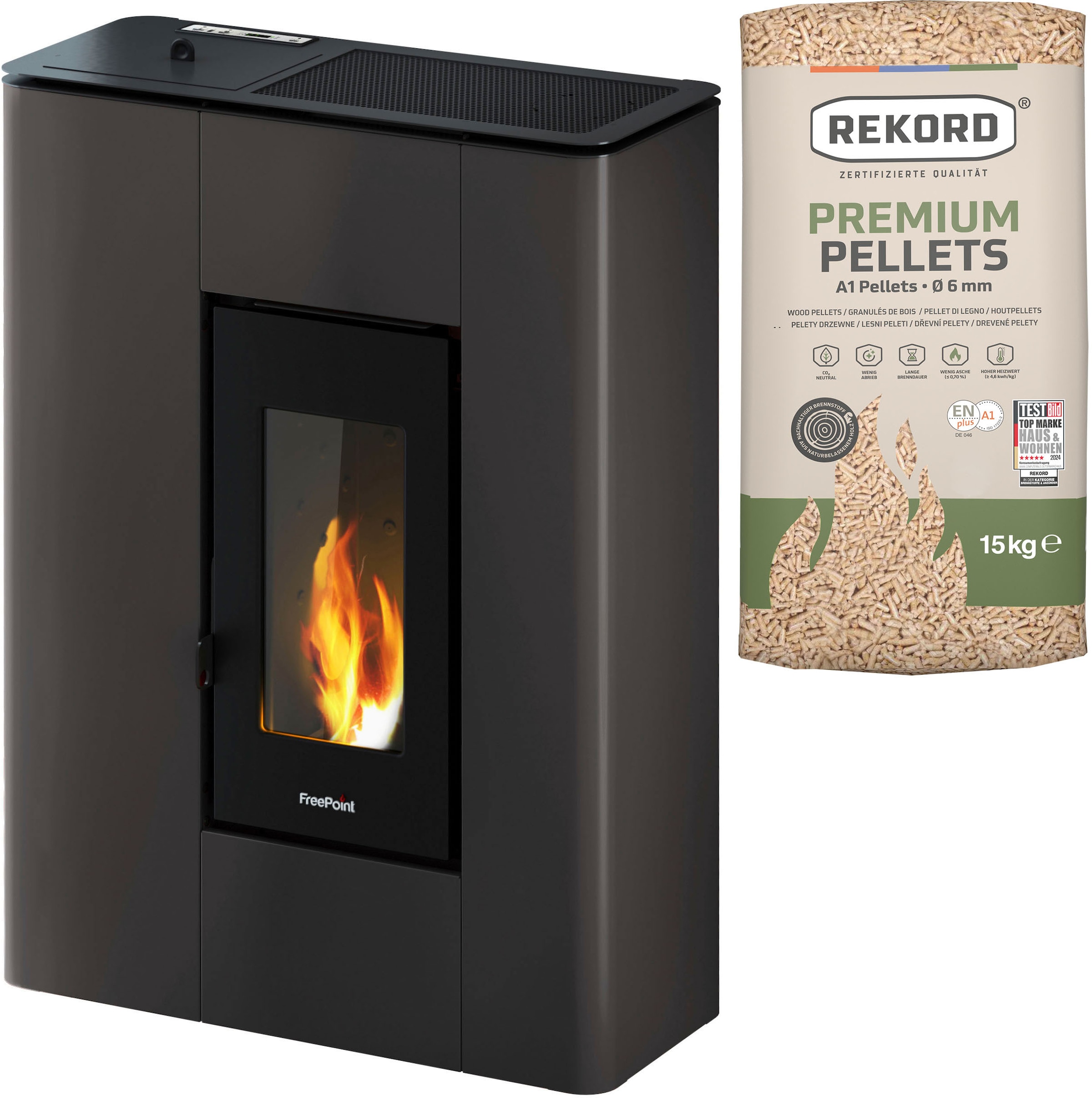 Freepoint Pelletofen ""Atrium 5" Antrazit"