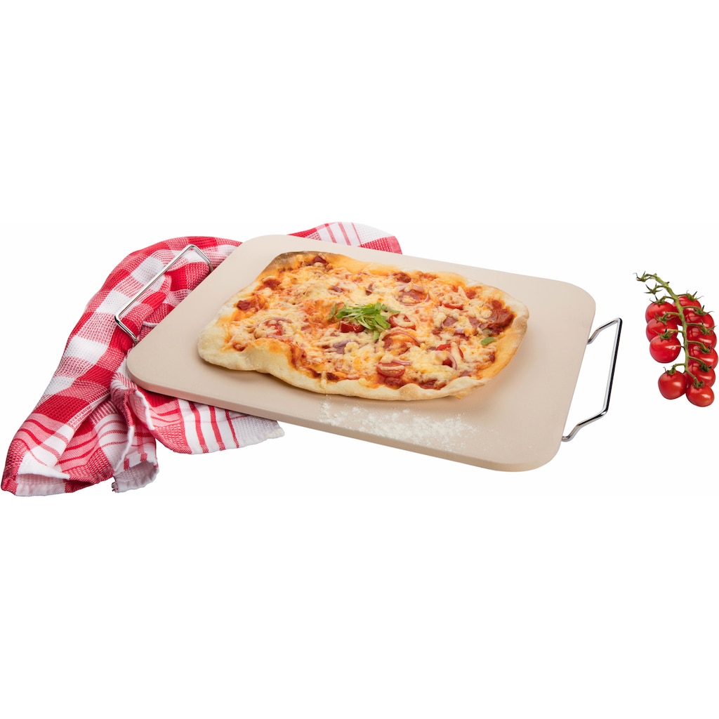 WESTMARK Pizzastein, Keramik, (Set, 3 St.), Inkl. Pizzaschaufel und Pizzaschneider