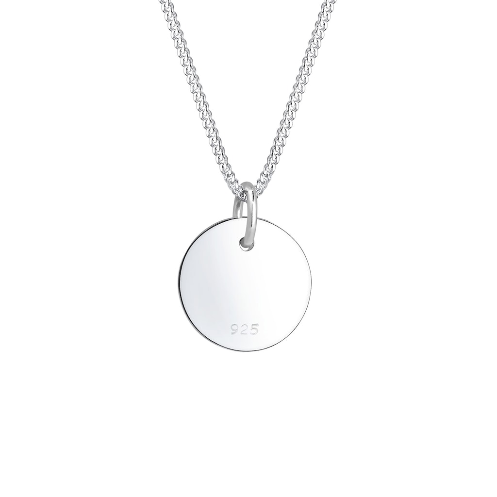 Elli Kette mit Anhänger »Sternzeichen Jungfrau Astro Symbol Matt 925 Silber«