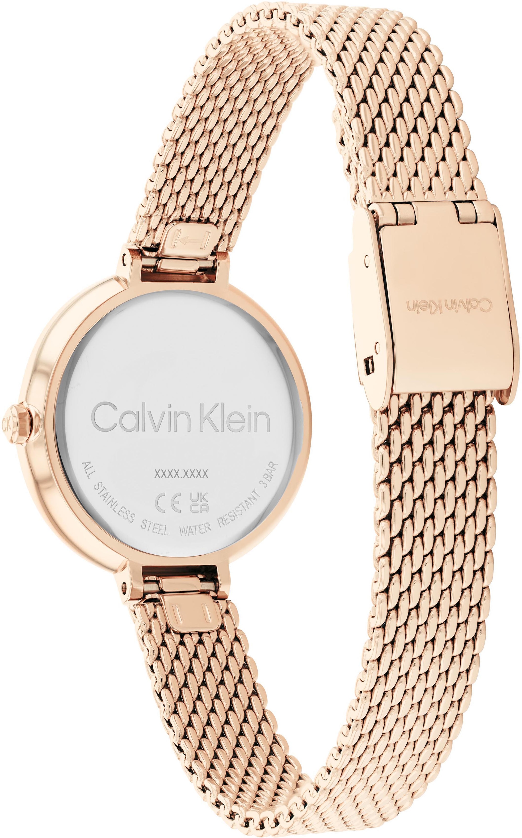 Calvin Klein Quarzuhr »MINIMALISTIC T BAR 28 mm«, Armbanduhr, Damenuhr, Mineralglas, Edelstahlarmband
