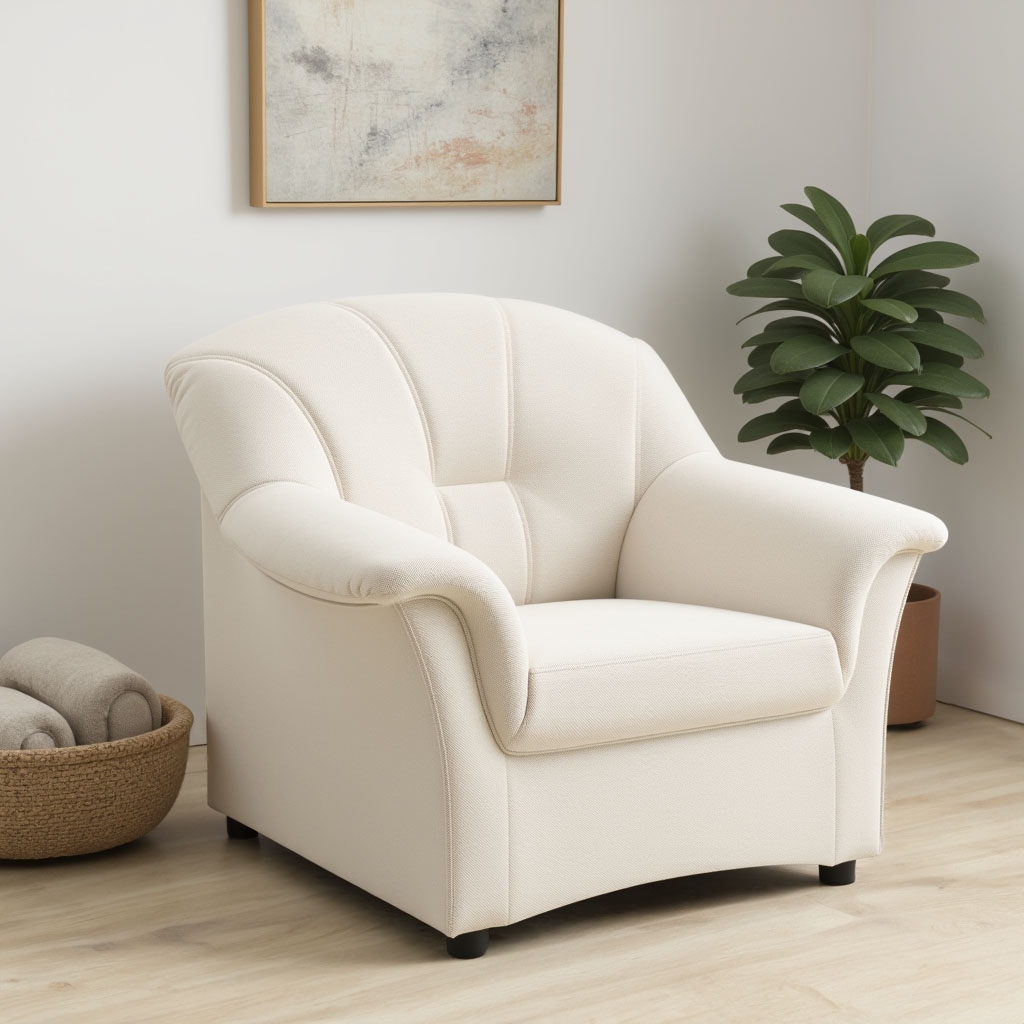 DOMO collection Sessel »Flores«, wahlweise mit Federkern (nicht bei Microfaser PRIMABELLE®-Struktur)