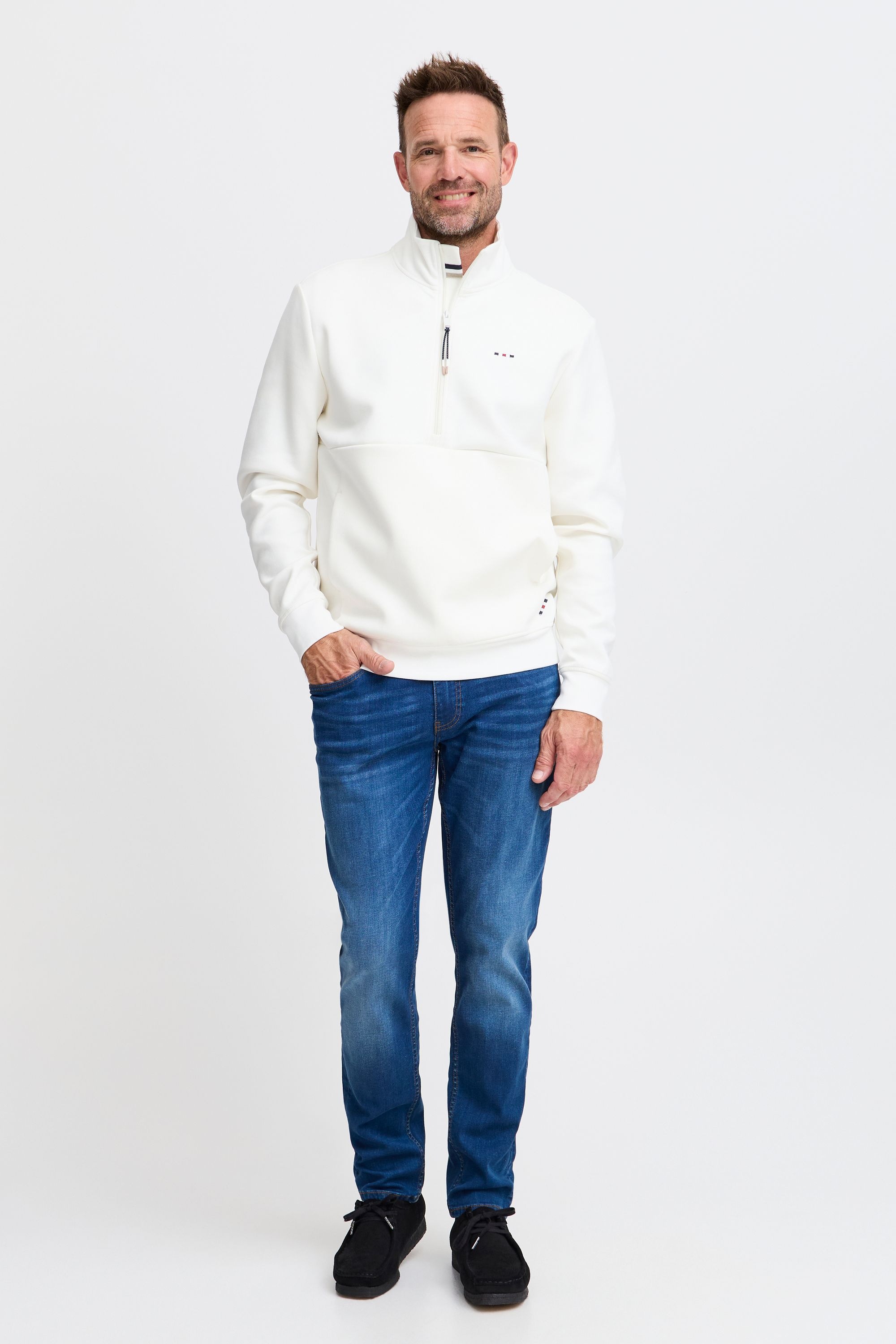 FQ1924 Longpullover "Sweatshirt FQWILLIAM zipneck sweatshirt" günstig online kaufen