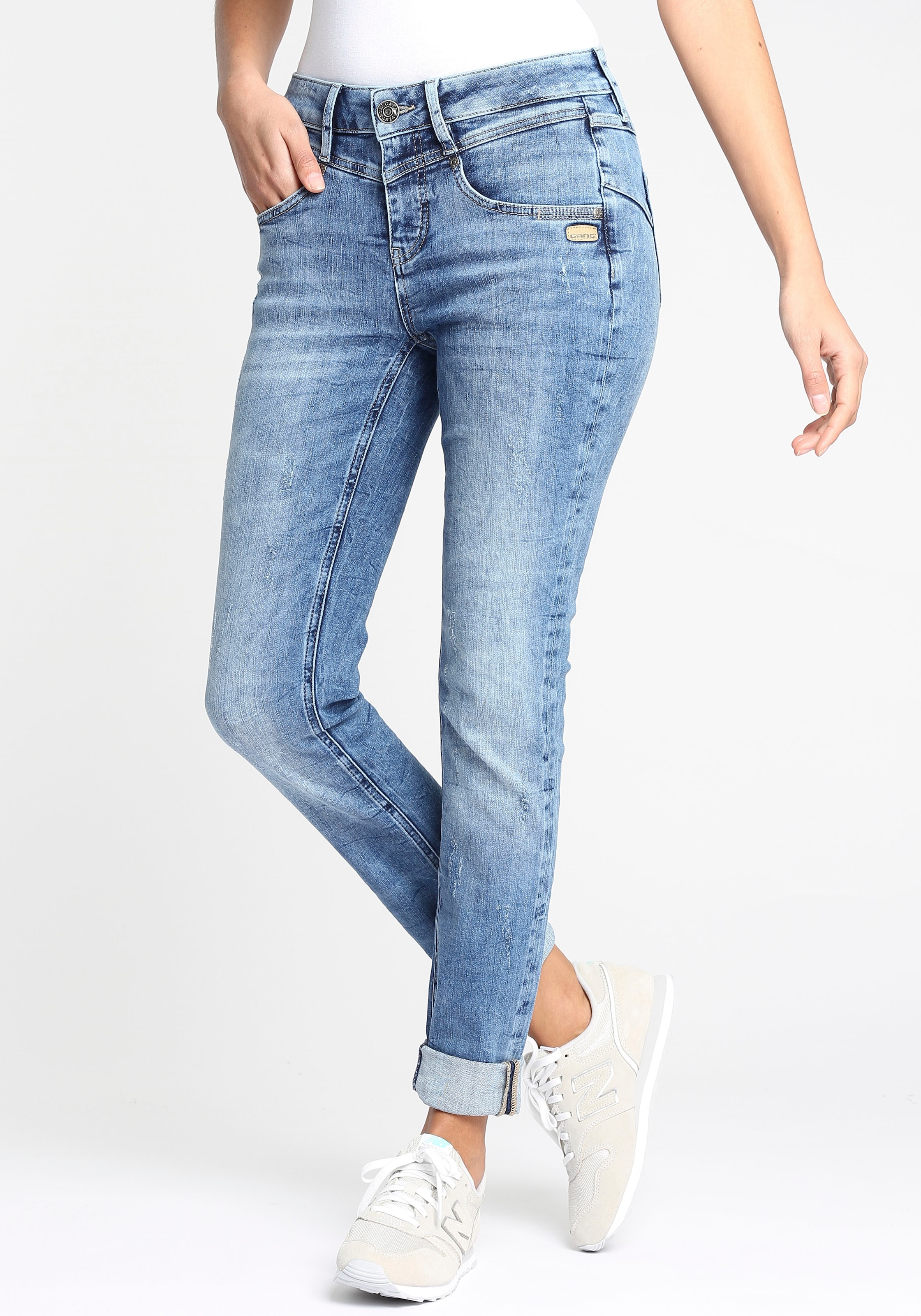 GANG Skinny-fit-Jeans »94MARISSA«, mit modischer V-Passe vorn & hinten