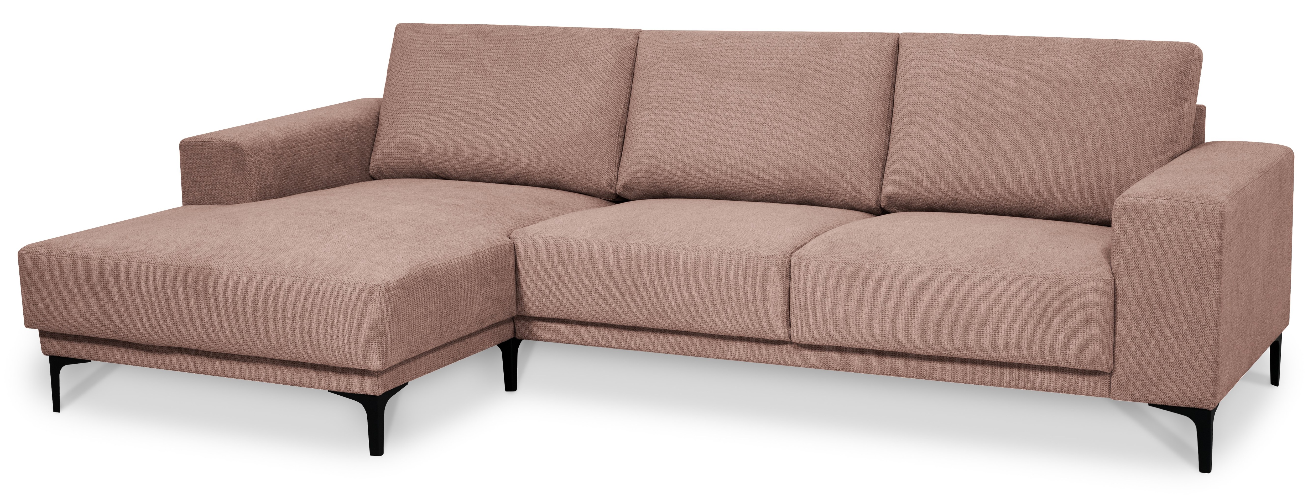 Thumbnail - Places of Style Ecksofa "Xander, L-Form,", Breite 280 cm, Soft-Touch Chenille, schwarze Metallfüßen