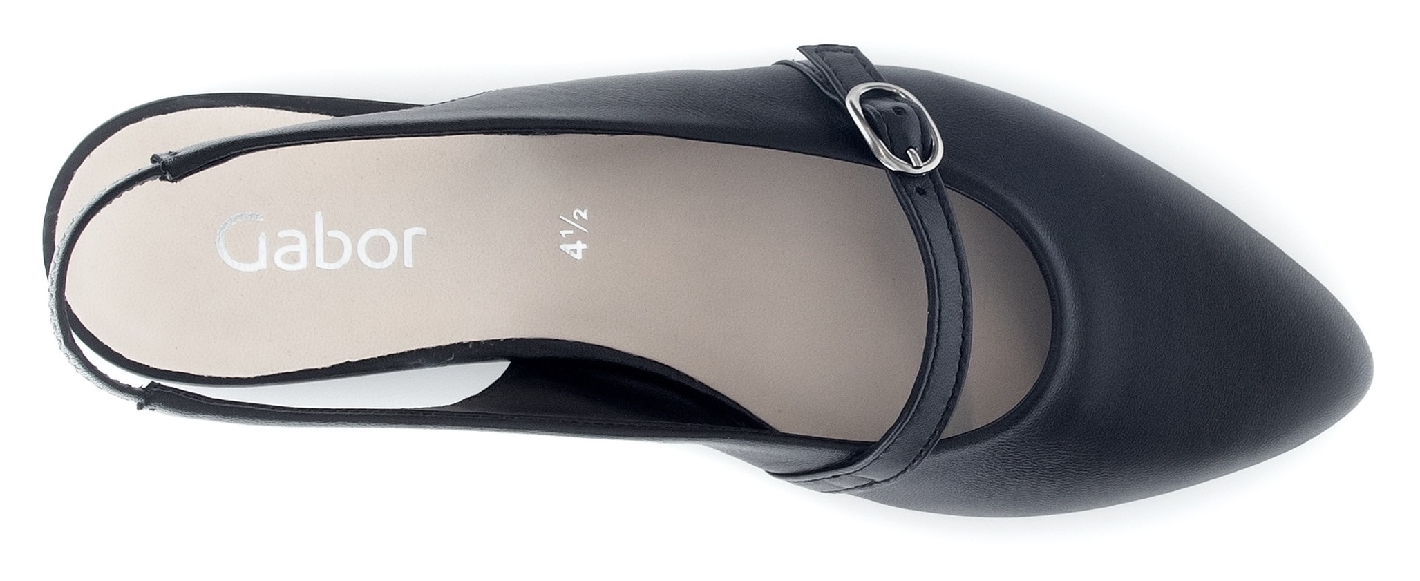 Gabor Slingpumps, Blockabsatz, Abendschuh, Businessschuh, elastisches Fersenriemchen
