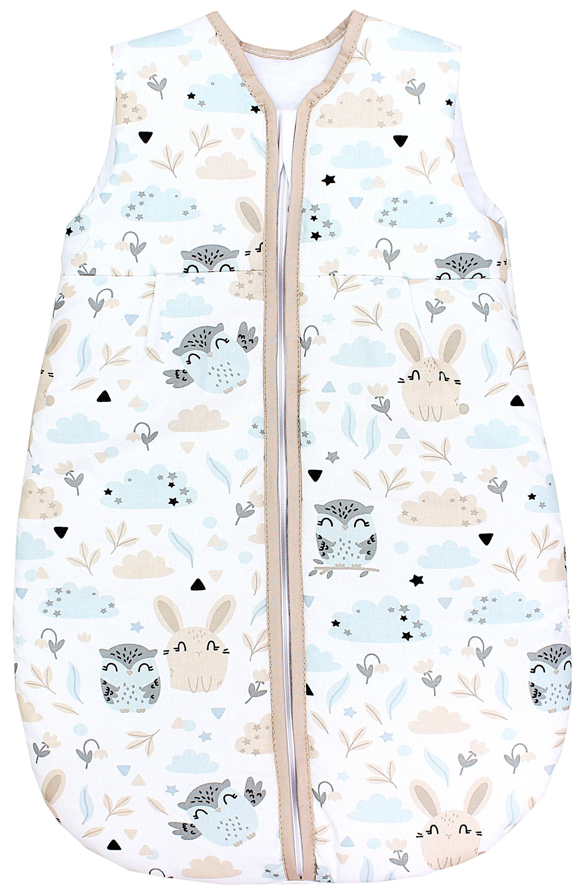 TUPTAM Babyschlafsack "Kugelschlafsack Baby Ganzjahres Schlafsack Ärmellos Wattiert", L: 62cm, grau, Schlafsäcke