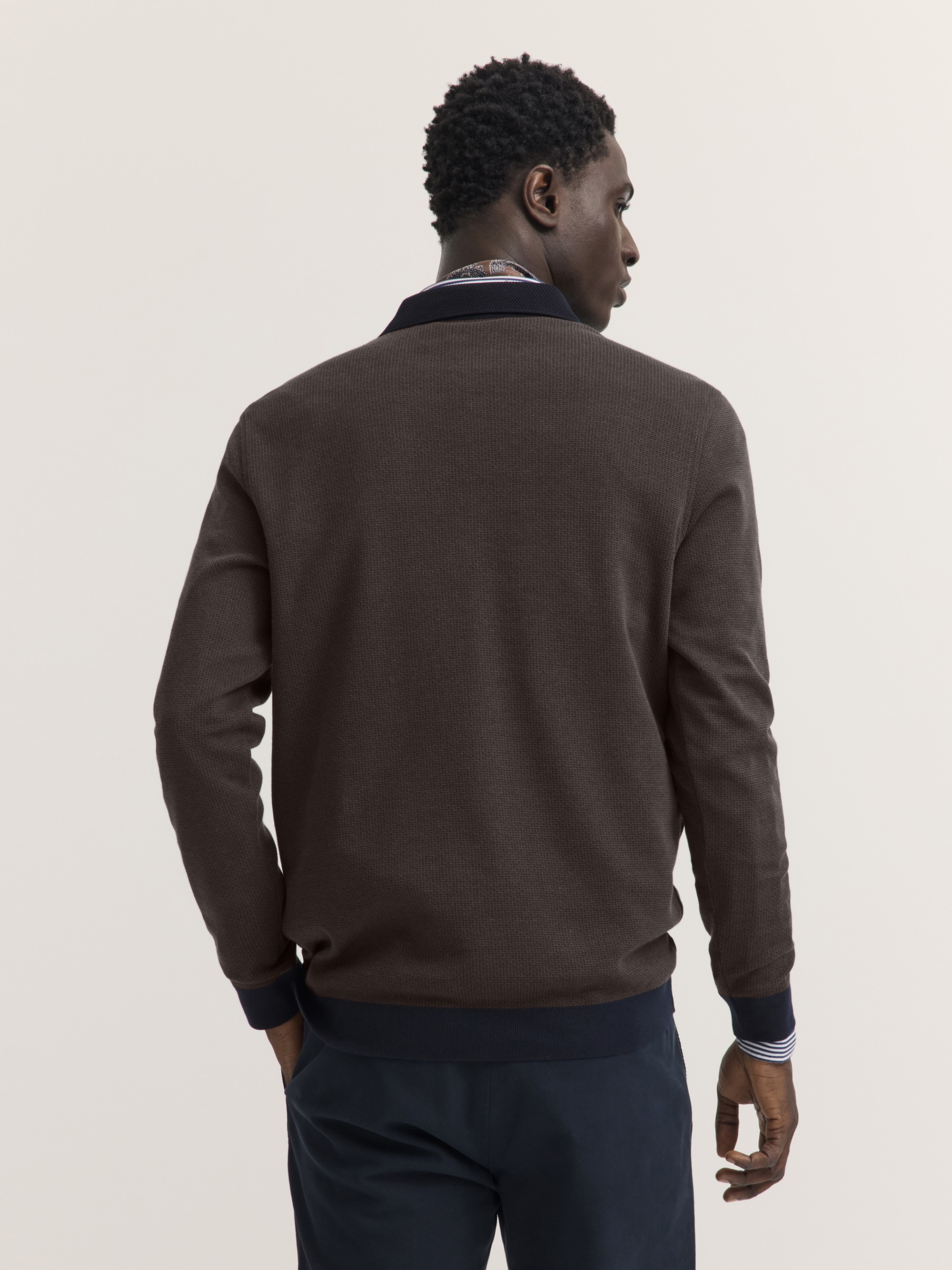 bugatti Poloshirt »Modern Fit« Modern Fit Brusttasche Kontraststreifen