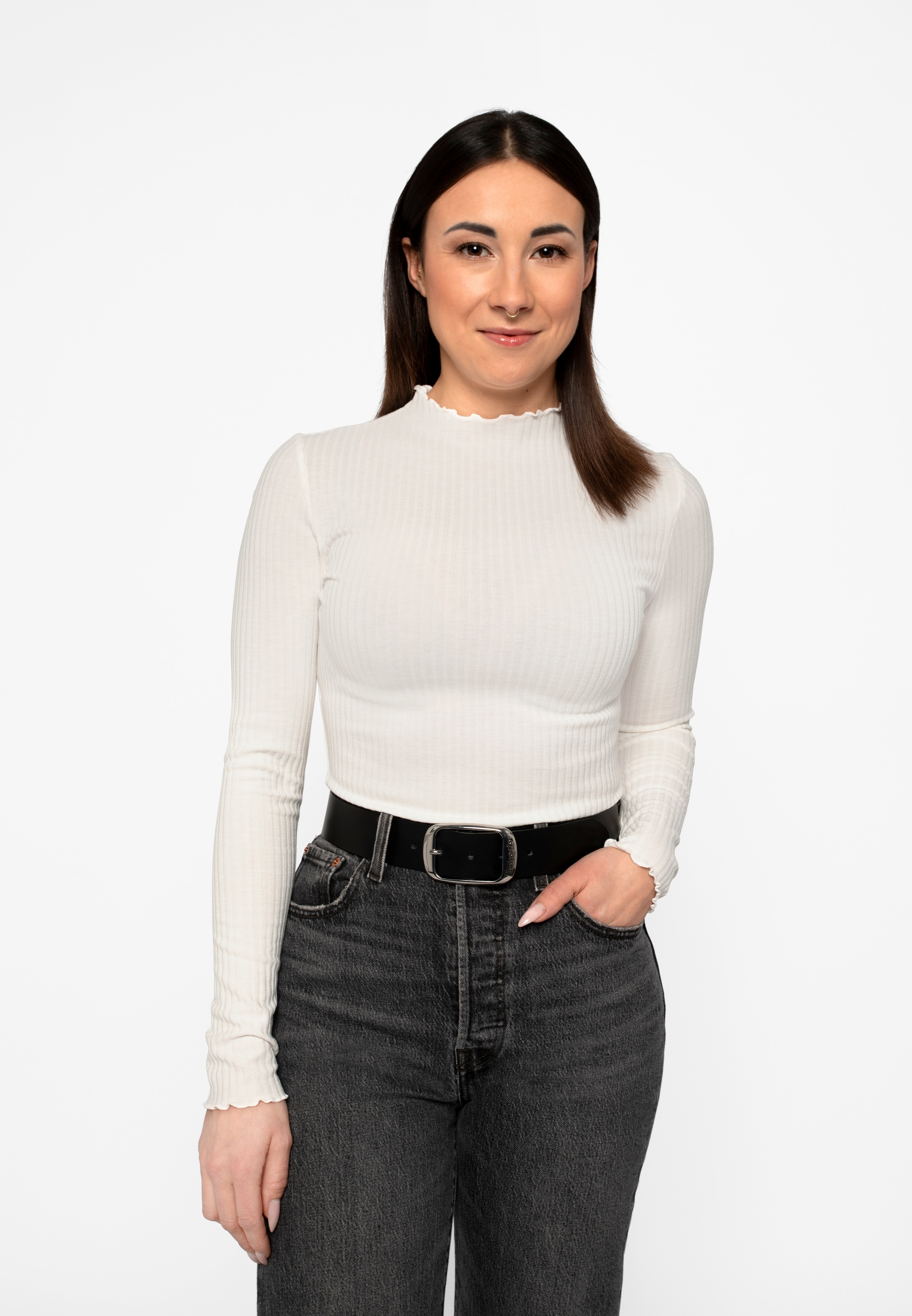 Ledergürtel TAMARIS, Damen, Gr. 95, schwarz, Rindsleder, unifarben, Gürtel Ledergürtel, Doppelschließe in glänzendem Silber, Topseller 3
