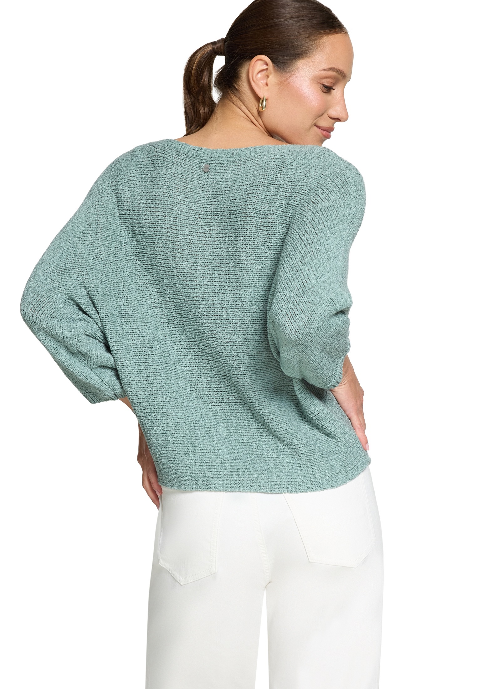 Zero Strickpullover »Damen mit Fledermausärmeln« 1 Gerippt